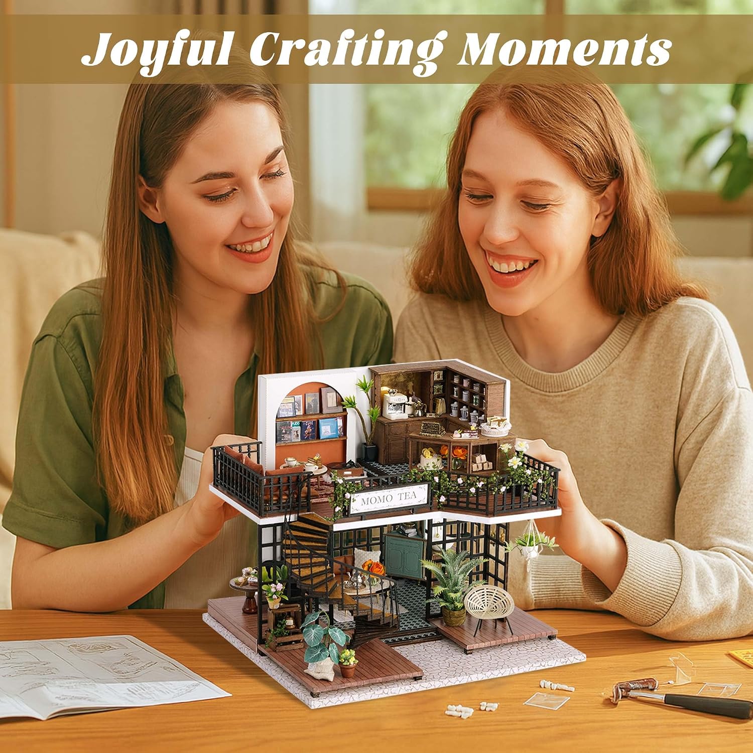 Flever Dollhouse Miniature DIY House Kit Creative Room with Loft Apartment Scene for Romantic Artwork Gift (Tranquil Life)