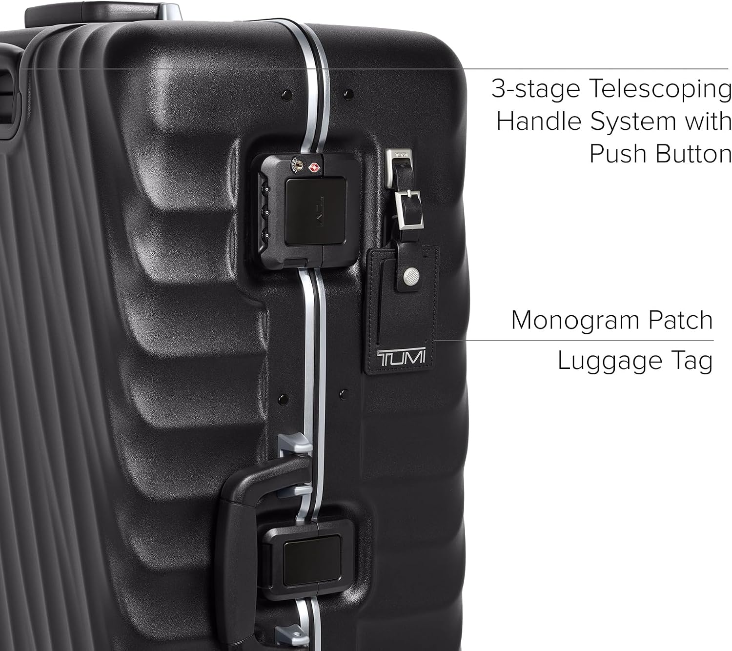 TUMI 19 Degree Frame Continental 4 Wheel Carry-On - Lightweight Suitcase - Hard Shell Luggage - 21.8" X 15.8" X 9.0" - Black Textured