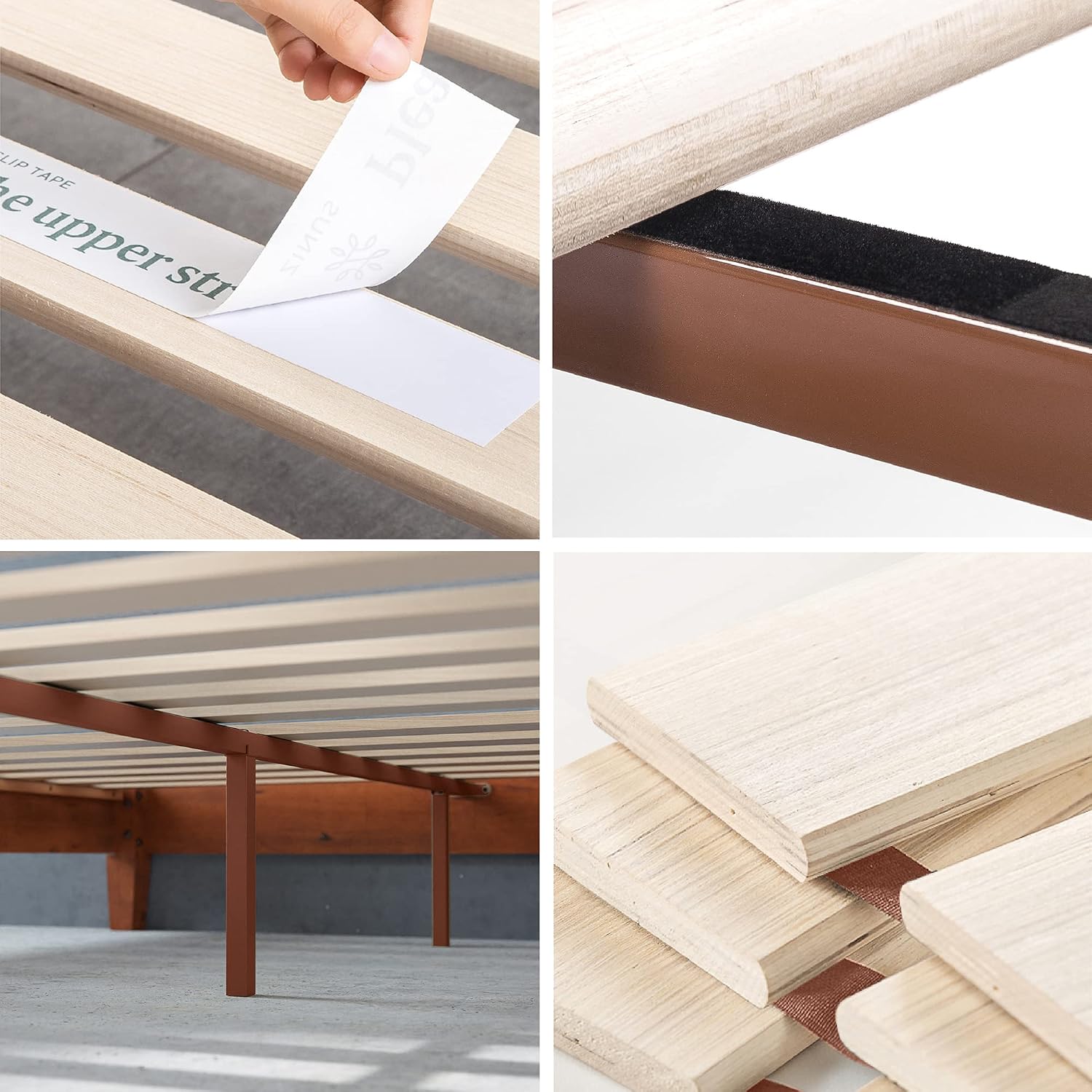 ZINUS Vivek Deluxe Wood Platform Bed Frame with Headboard, Wood Slat Support, No Box Spring Needed, Easy Assembly, Queen | Slatted Headboard, Wood Slat Support, No Box Spring Needed, Contemporary Design, Easy Assembly