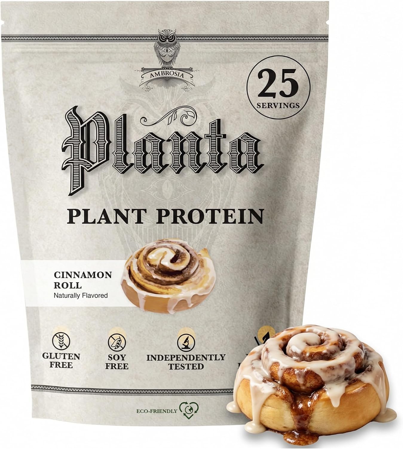 Ambrosia Plant Based Protein Powder 20g | Clean Vegan Pea Protein Powder | Gluten & Dairy Free, Keto Friendly, No Added Sugar | 25 Servings | Banana Maple
