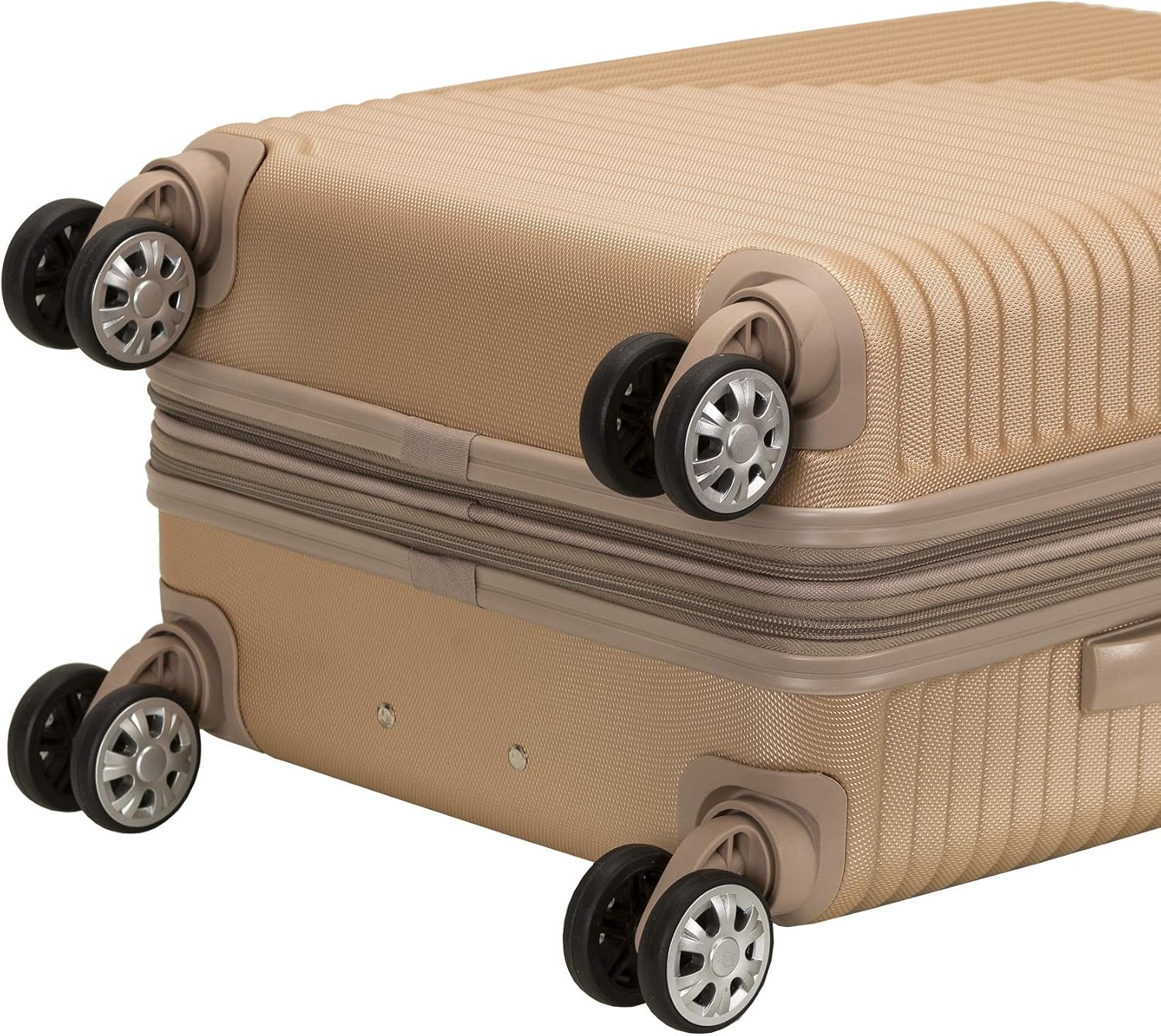 Rockland Star Trail Hardside 2 Piece Expandable Spinner Wheel Luggage Set, (20"/24"/28"), Champagne