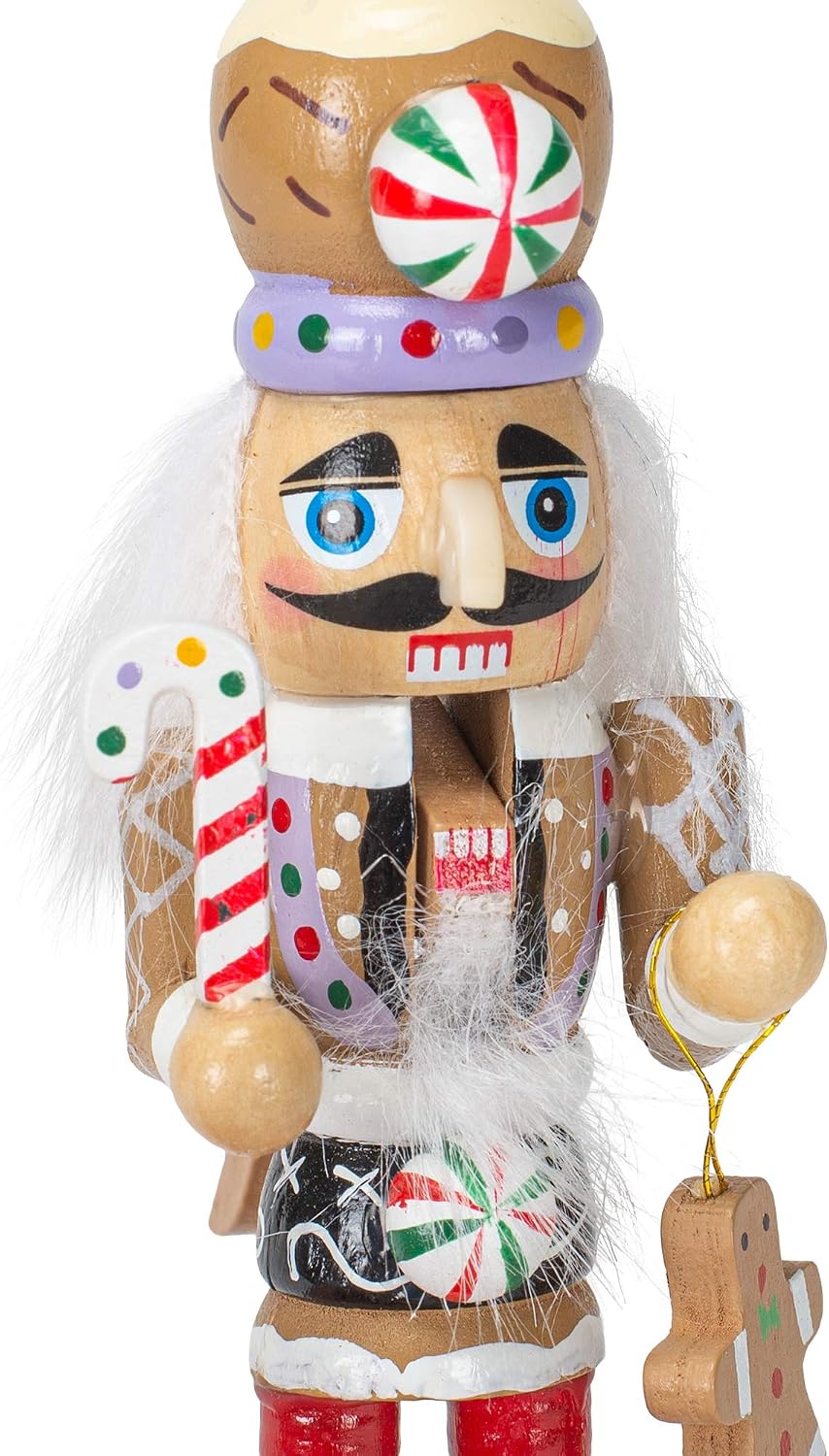 Kurt S. Adler Gingerbread Man Nutcracker Ornament 5 inch Wooden Christmas Decoration
