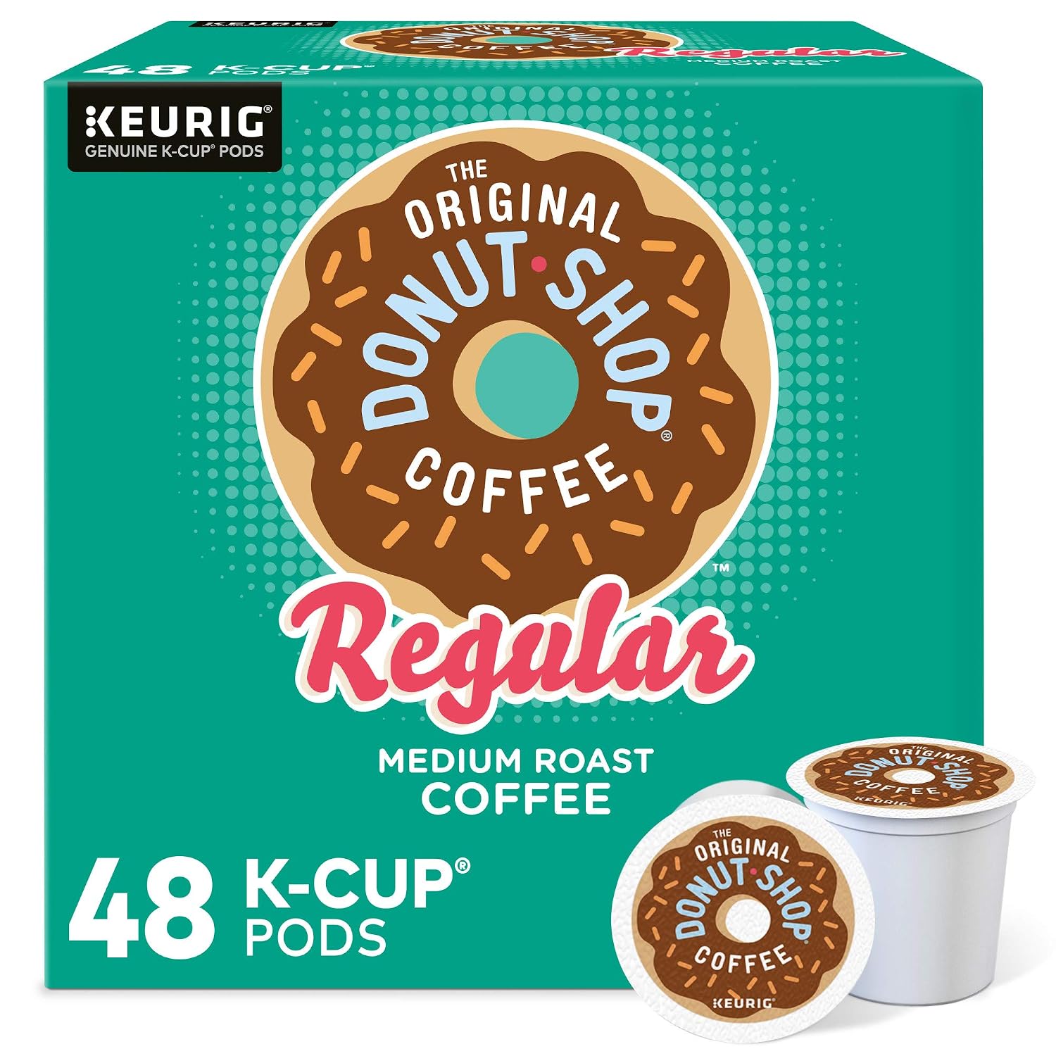 The Original Donut Shop Regular, Single-Serve Keurig K-Cup Pods, Medium Roast Coffee Pods, 96 Count