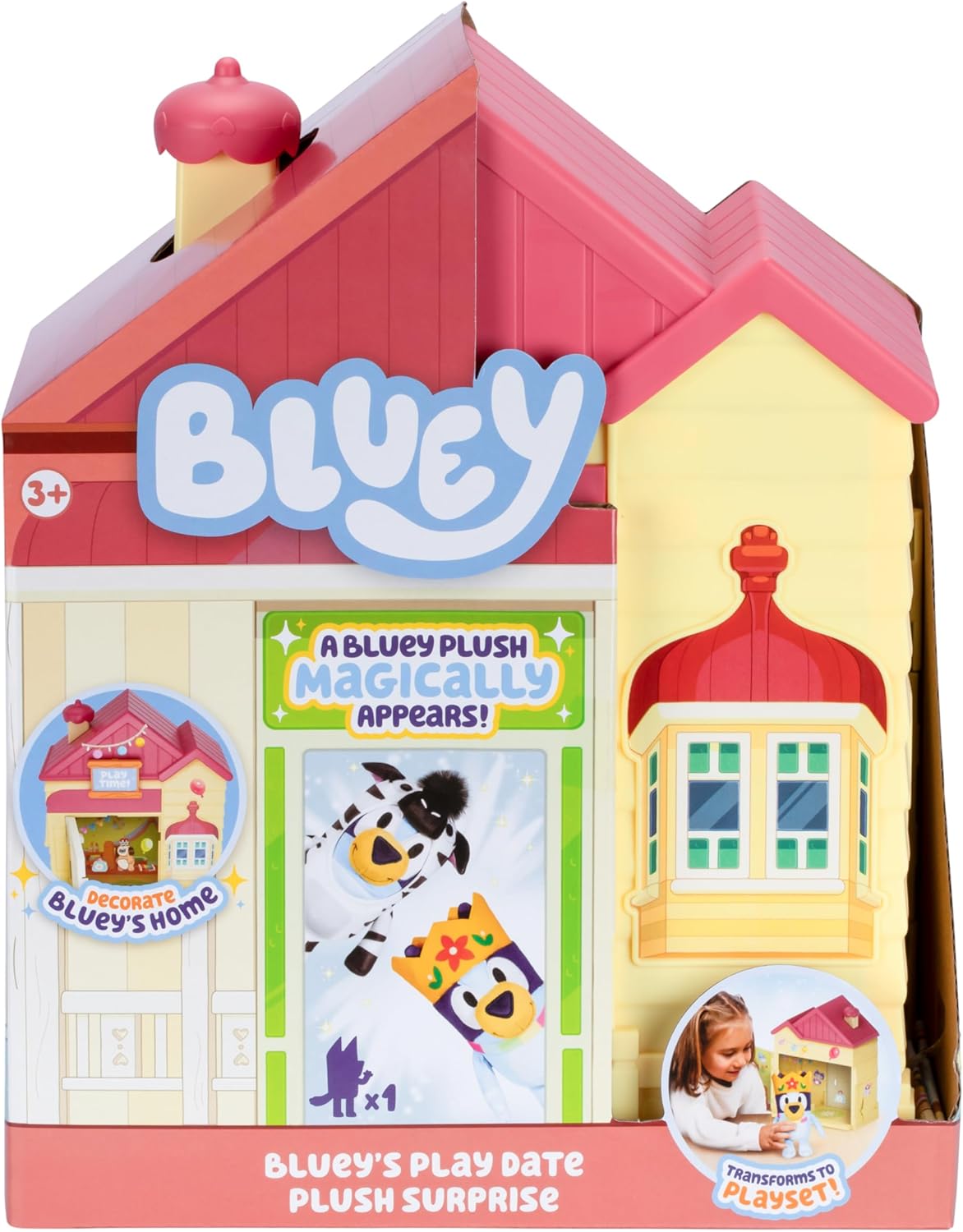 Bingo & Bluey Plush Toys 2-Pack, Soft Deluxe Fabric, Embroidered