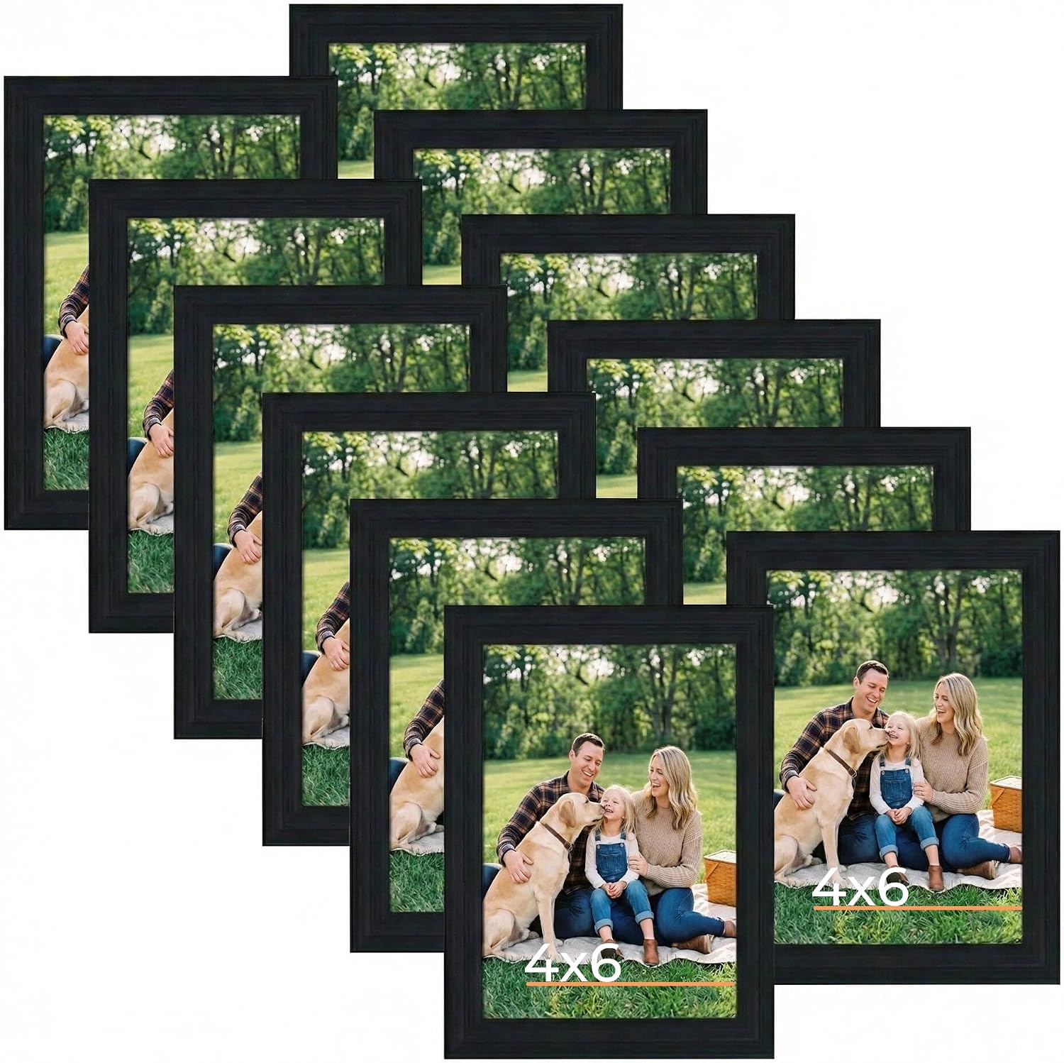 Giftgarden Black 8x10 Picture Frame Bulk, Multi 8 x 10 Photo Frames Set for Wall Hanging or Tabletop, 12 Pack