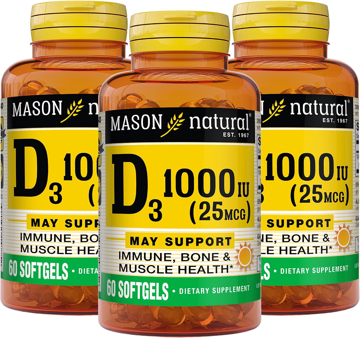 MASON NATURAL Vitamin D3 2000 IU Ultra Strength, 180 Day Supply