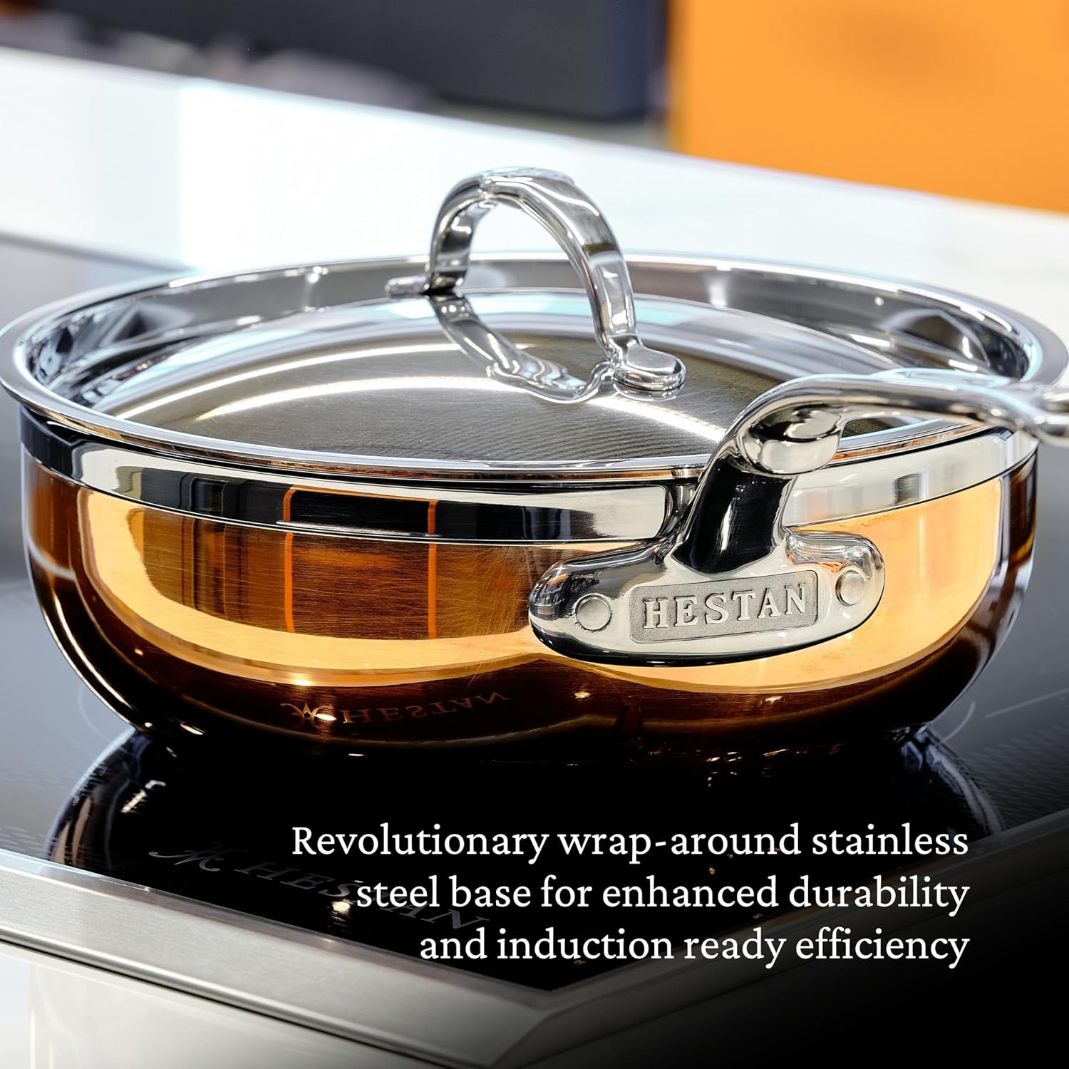 Hestan - CopperBond Collection - 100% Pure Copper Frying Pan, Induction Cooktop Compatible, 8.5-Inch