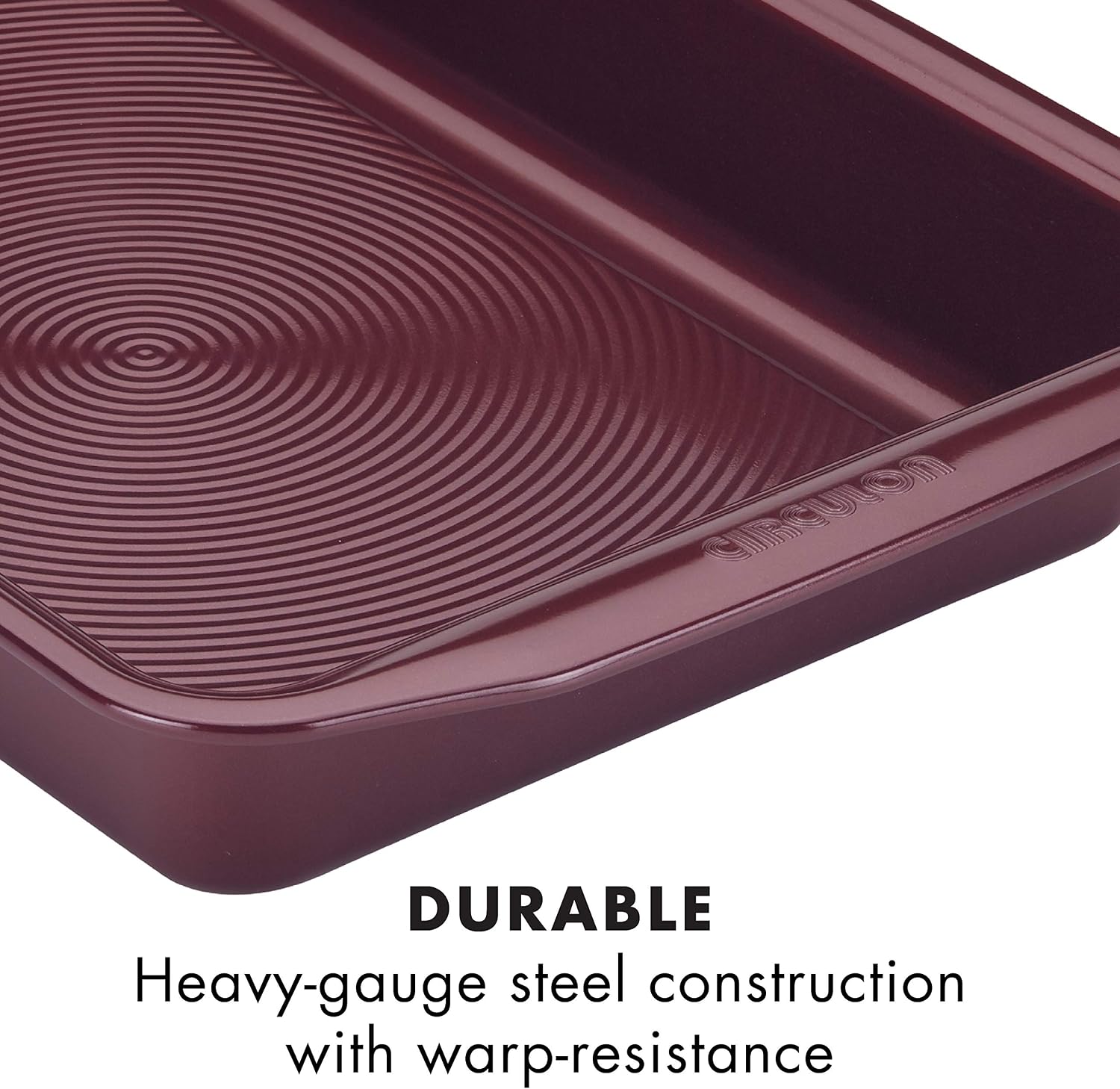 Circulon Nonstick Bakeware Set with Nonstick Cookie Sheet, Bread Pan, Bakings Pan and Cake Pans - 5 Piece, Chocolate Brown