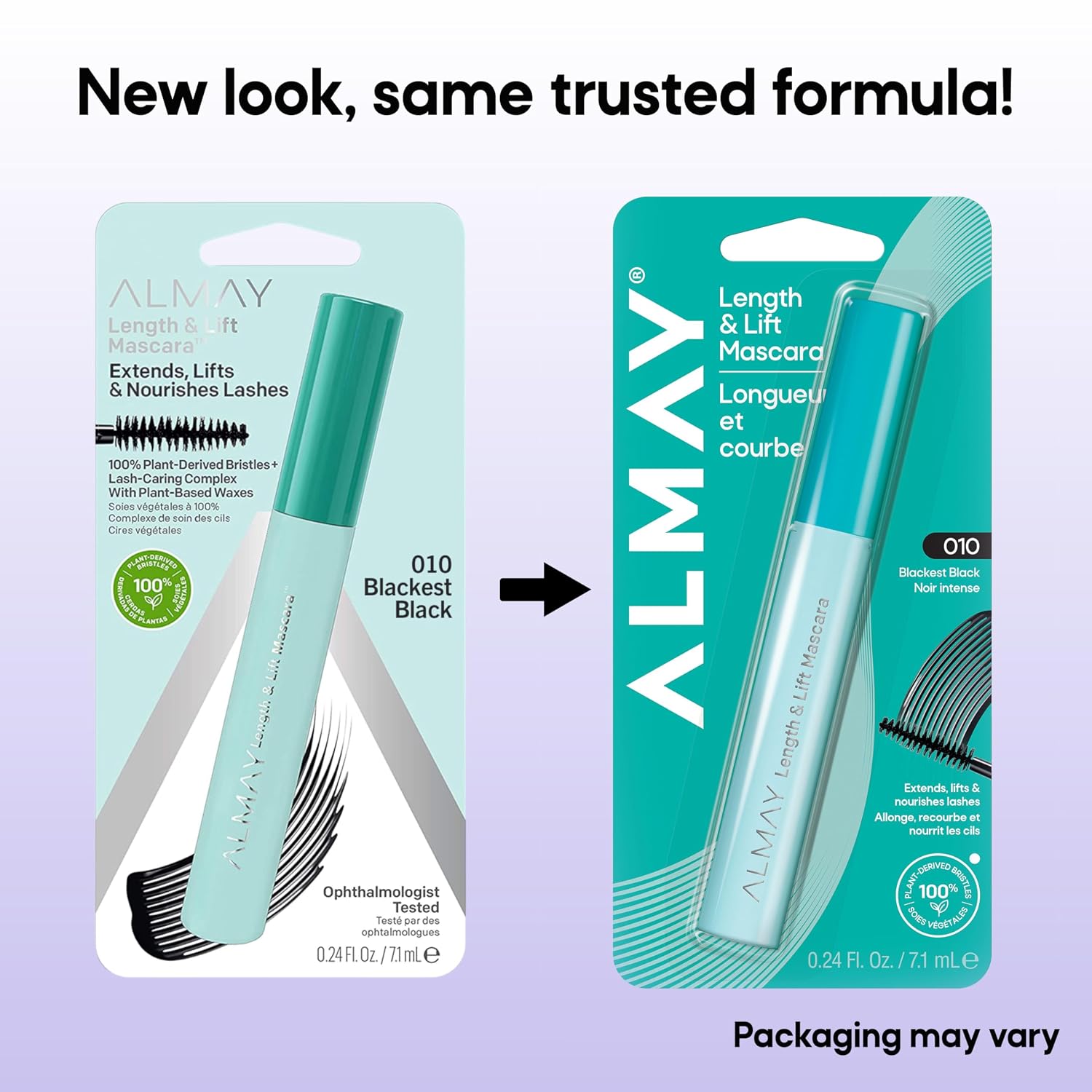 Almay Length & Lift Mascara, 10 Blackest Black, 1 Count