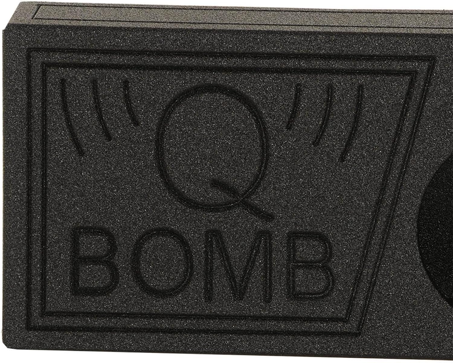 Q Power QBomb Single 12 Inch Vented Subwoofer Sub Box with Black Bedliner Spray