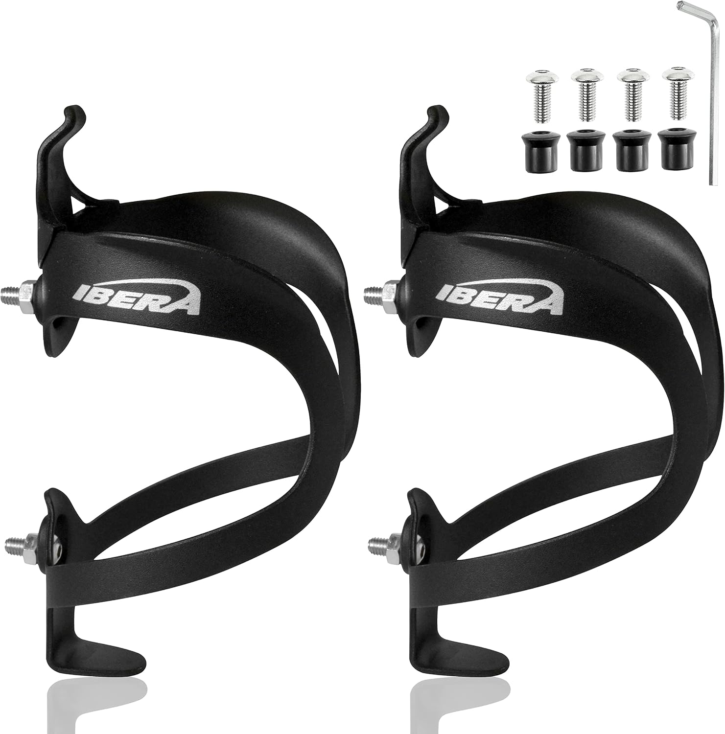 Ibera Bike Water Bottle Holder, Quick Access Water Bottle Holders for Bike with Firm Grip, Lightweight Aluminum Cage, Fits Standard & Oversized Bottles, Stylish Easy Mount Bikes Bottle Holder