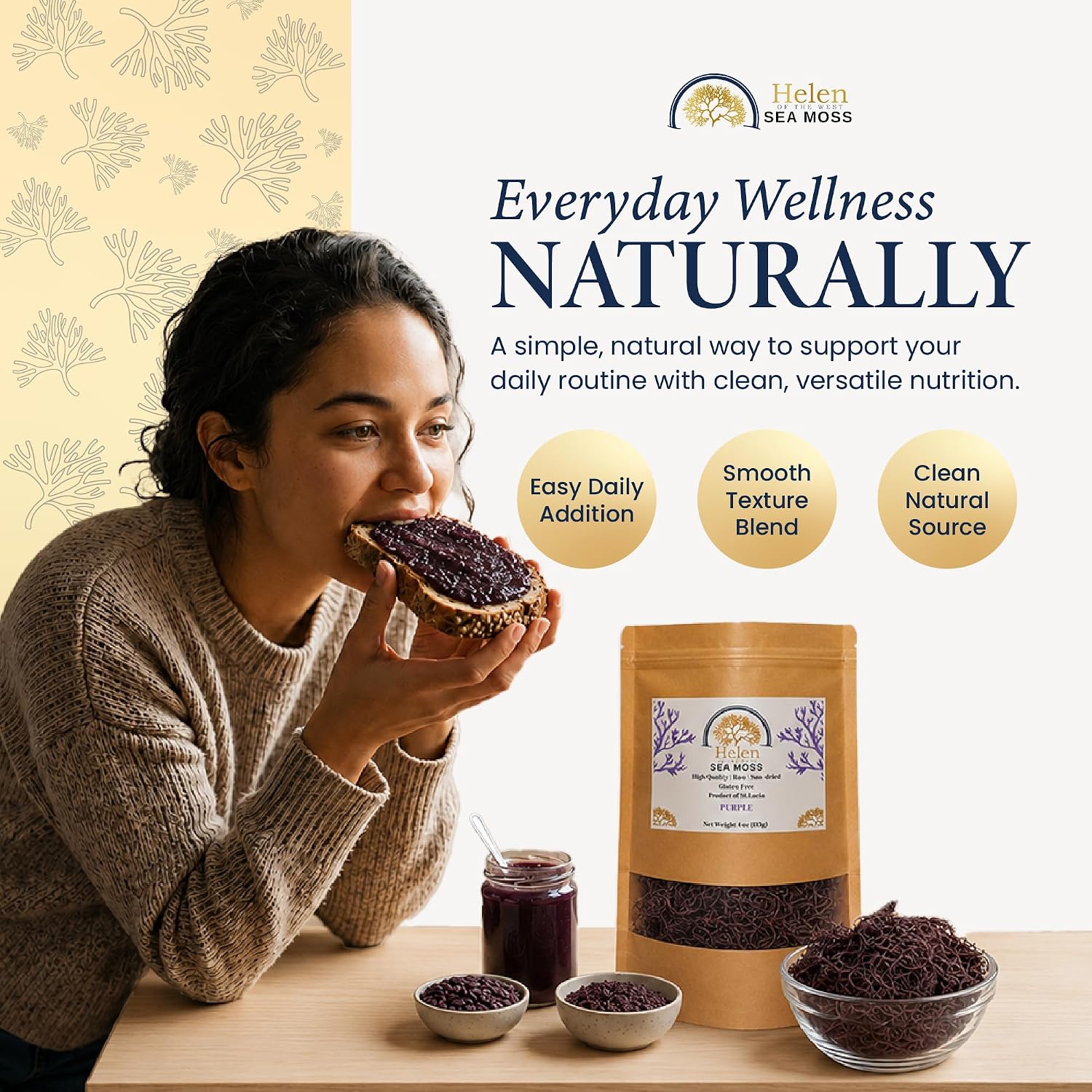 Wildcrafted Sea Moss | Gold - Purple - Green - Mixed | 100% Natural Irish Moss from St.Lucia | Mineral-Rich Superfood | 8oz Sun-Dried Moss | NO