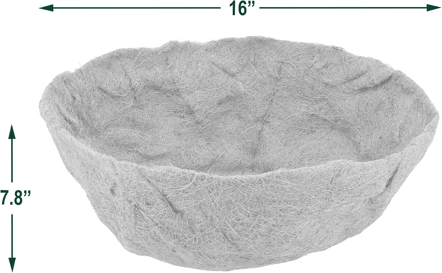 Arcadia Garden Products Extra Durable CB52 18-inch Coco Liner for Half Round Circle Wall Mounted Planters