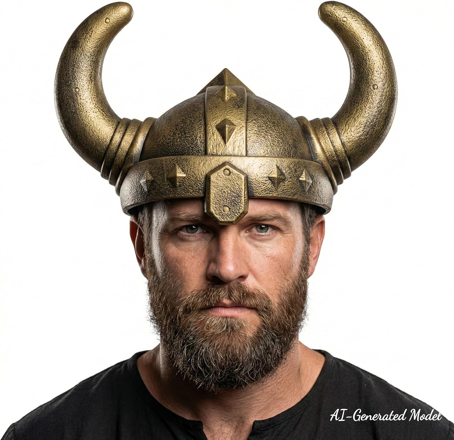 LOOYAR Vikings Medieval Costume Helmet - Horned Berserker Soldier Warrior Viking Age Hat Sallet Adult Toy for Battle Play Halloween Cosplay LARP