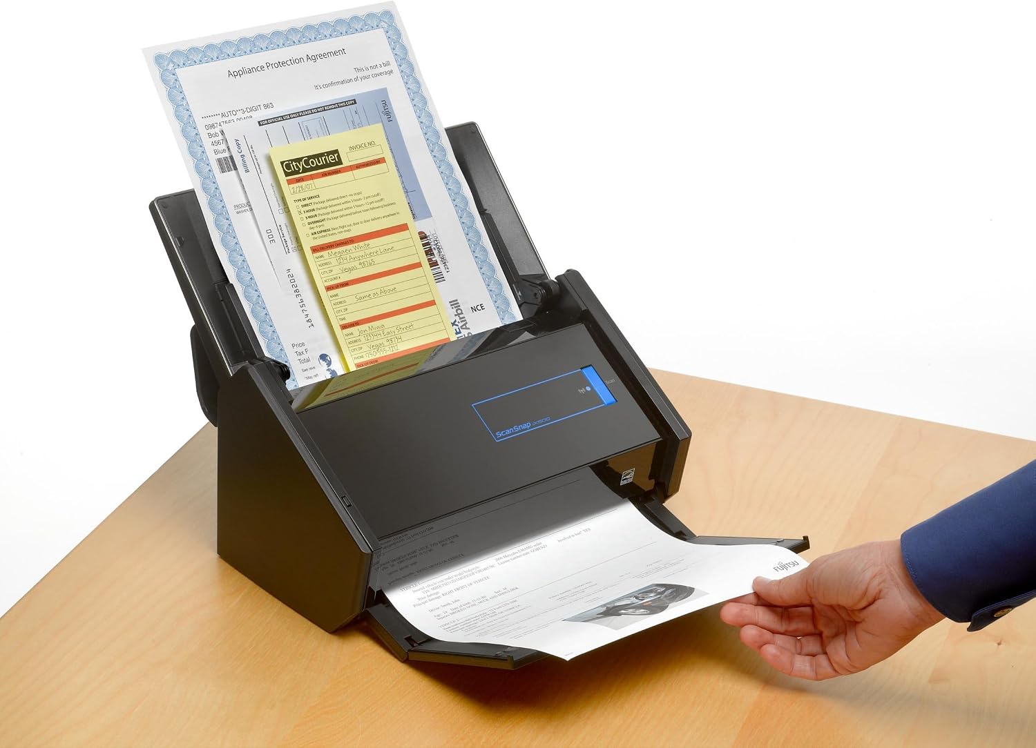 Fujitsu ScanSnap iX500 Color Duplex Desk Scanner for Mac and PC (Renewed)