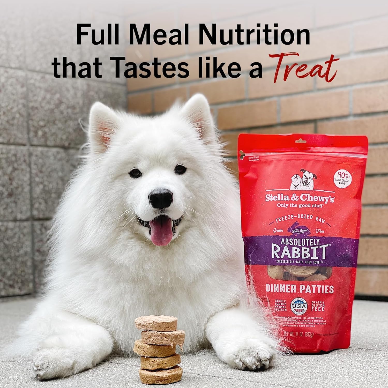 Stella & Chewy’s Freeze Dried Raw Dinner Patties – Grain Free Dog Food, Protein Rich Stella’s Super Beef Recipe – 5.5 oz