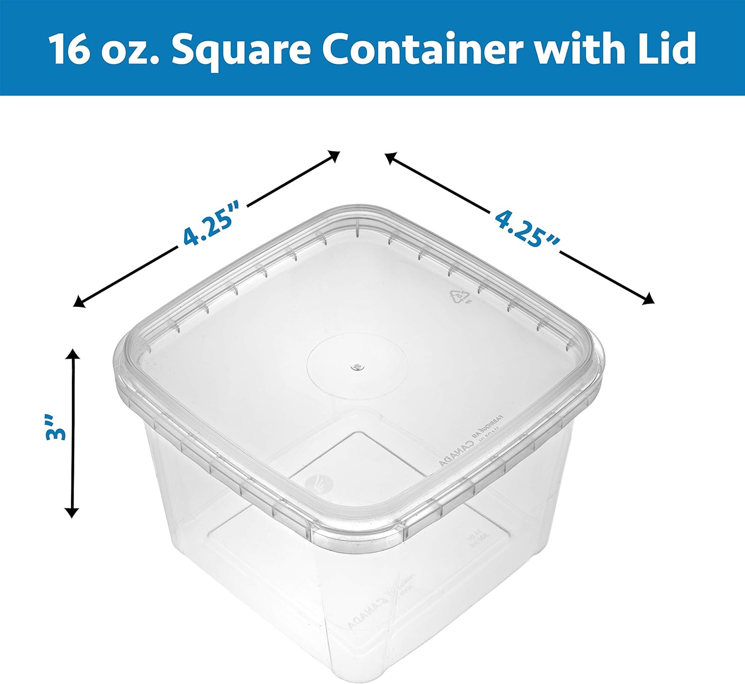 NYHI 32 oz 20 Pack Square Clear Deli Containers with Lids Disposable BPA Free Square Plastic Food Storage Containers with Lids Airtight for Meal