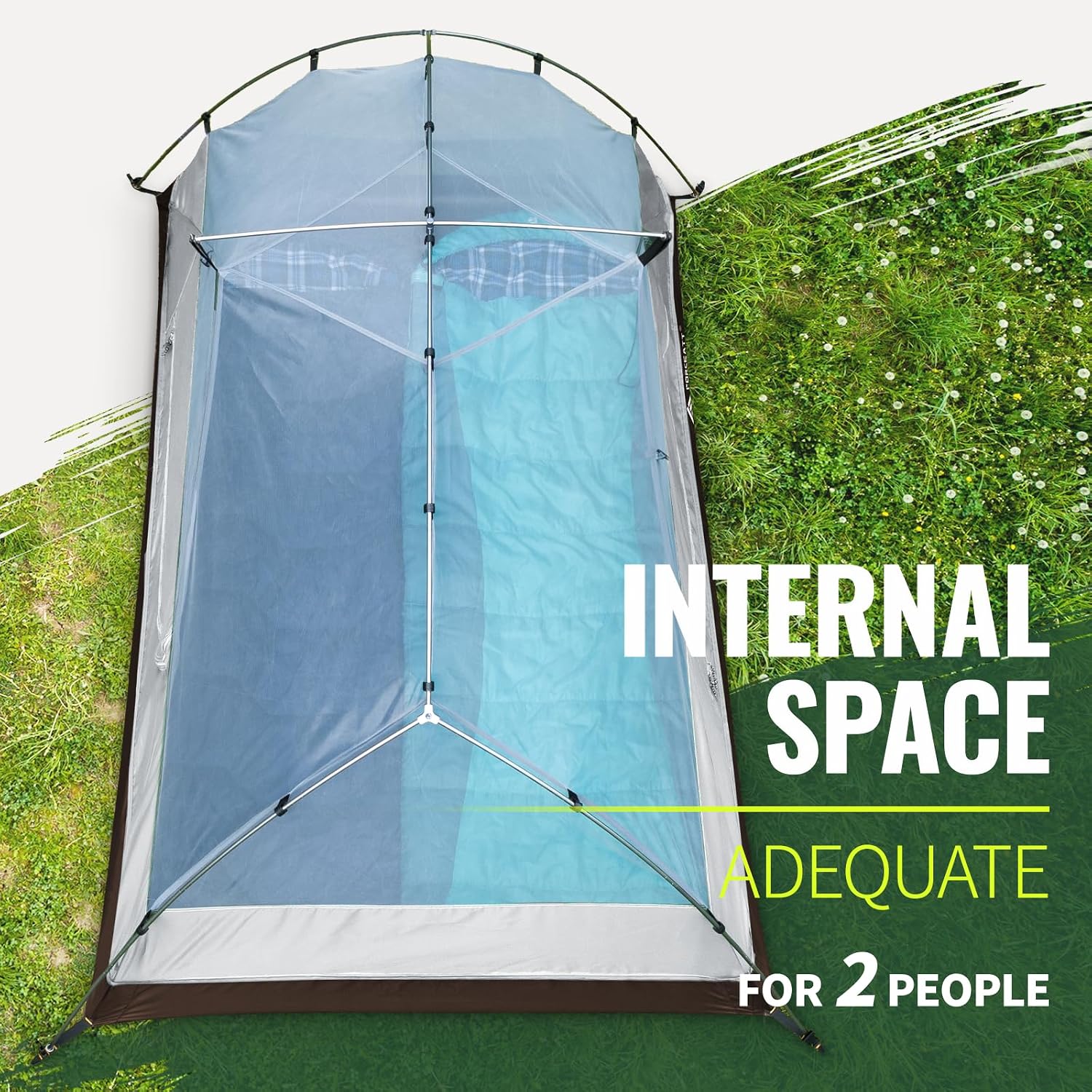 Forceatt Tent for 2 and 3 Person is Waterproof and Windproof, Camping Tent for 3 to 4 Seasons