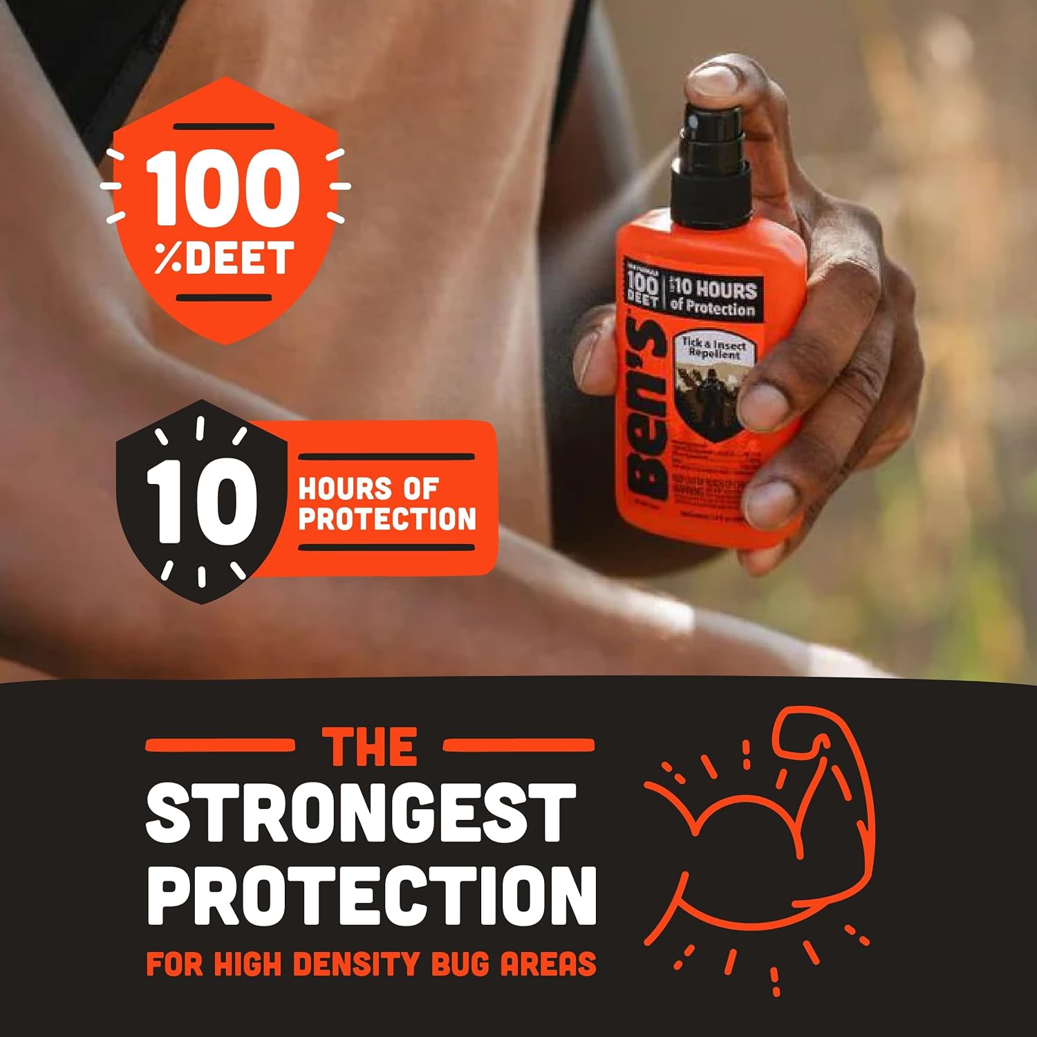 Ben's 100 DEET Tick & Insect Repellent Pump Spray, 3.4 fl oz, 2 Pack | Maximum Strength 100% DEET Formula Offers 10 Hours of Protection with No Alcohol or Other Additives for Adults & Children