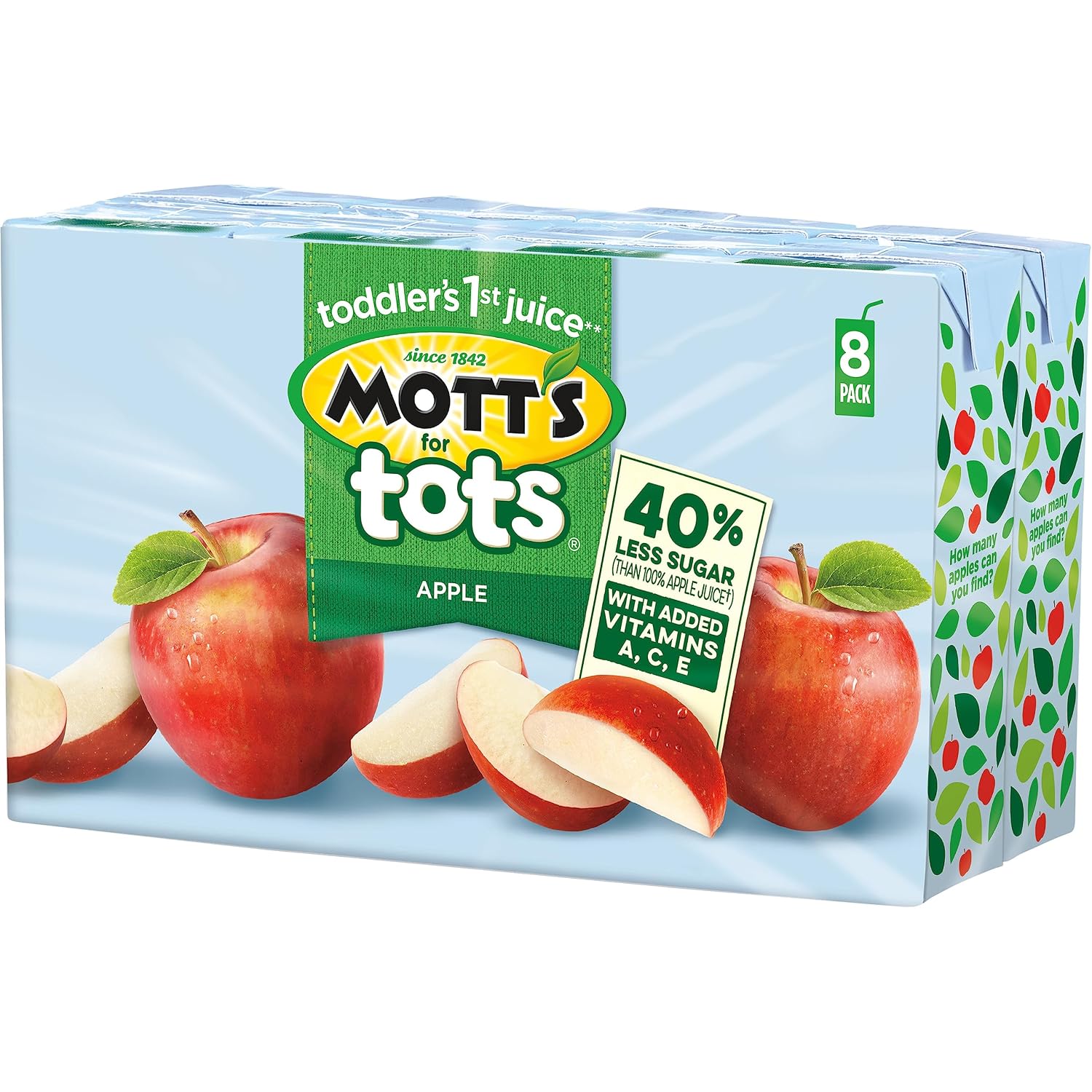 Mott's 100% Original Apple Juice, 6.75 Fl Oz Boxes, 32 Count (4 Packs Of 8), 2 Servings Of Fruit, 100% Fruit Juice, Gluten-free, Caffeine-free, Kosher, Contains No Artificial Colors Or Sweeteners