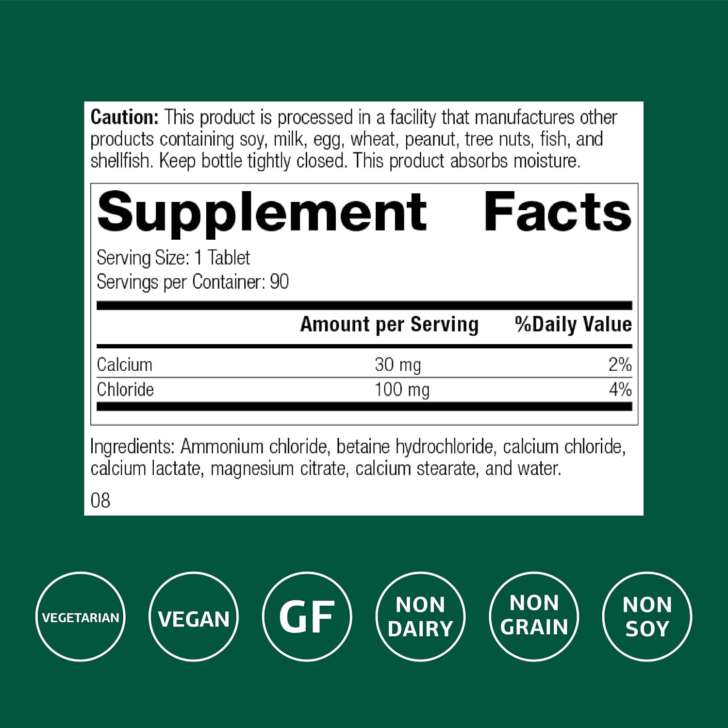Standard Process Cal-Amo - Cellular Health Support Supplement - Lung Support Supplement with Calcium & Chloride - Support Healthy Respiratory