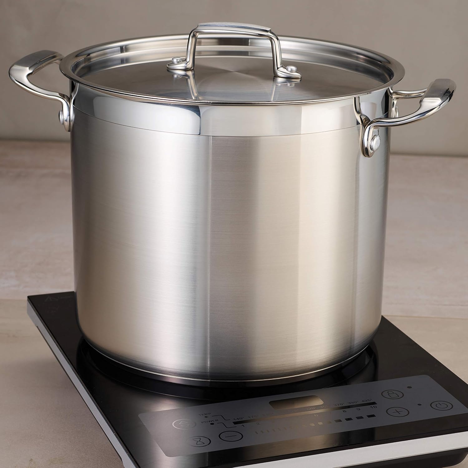 Tramontina Gourmet Stainless Steel 12-Quart Stock Pot with Lid