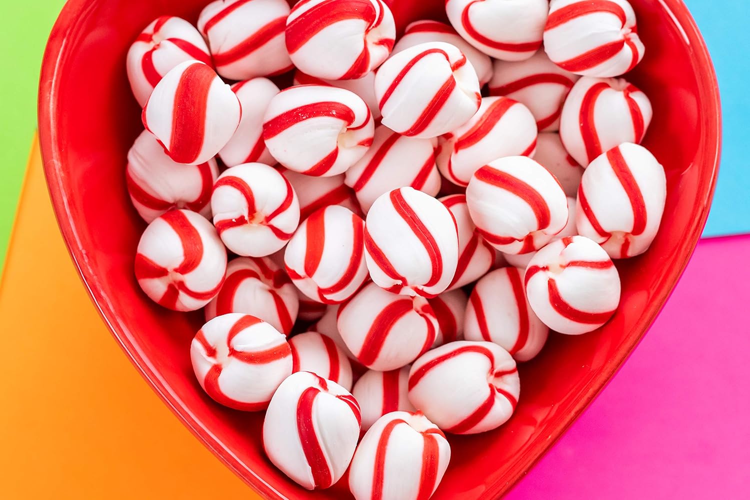 Brach's Sweet Stripes Soft Peppermint Candy, Individually Wrapped, 350 Ct | Melt-away soft peppermint mints, red & white, real peppermint oil, individually wrapped, party, candy dish