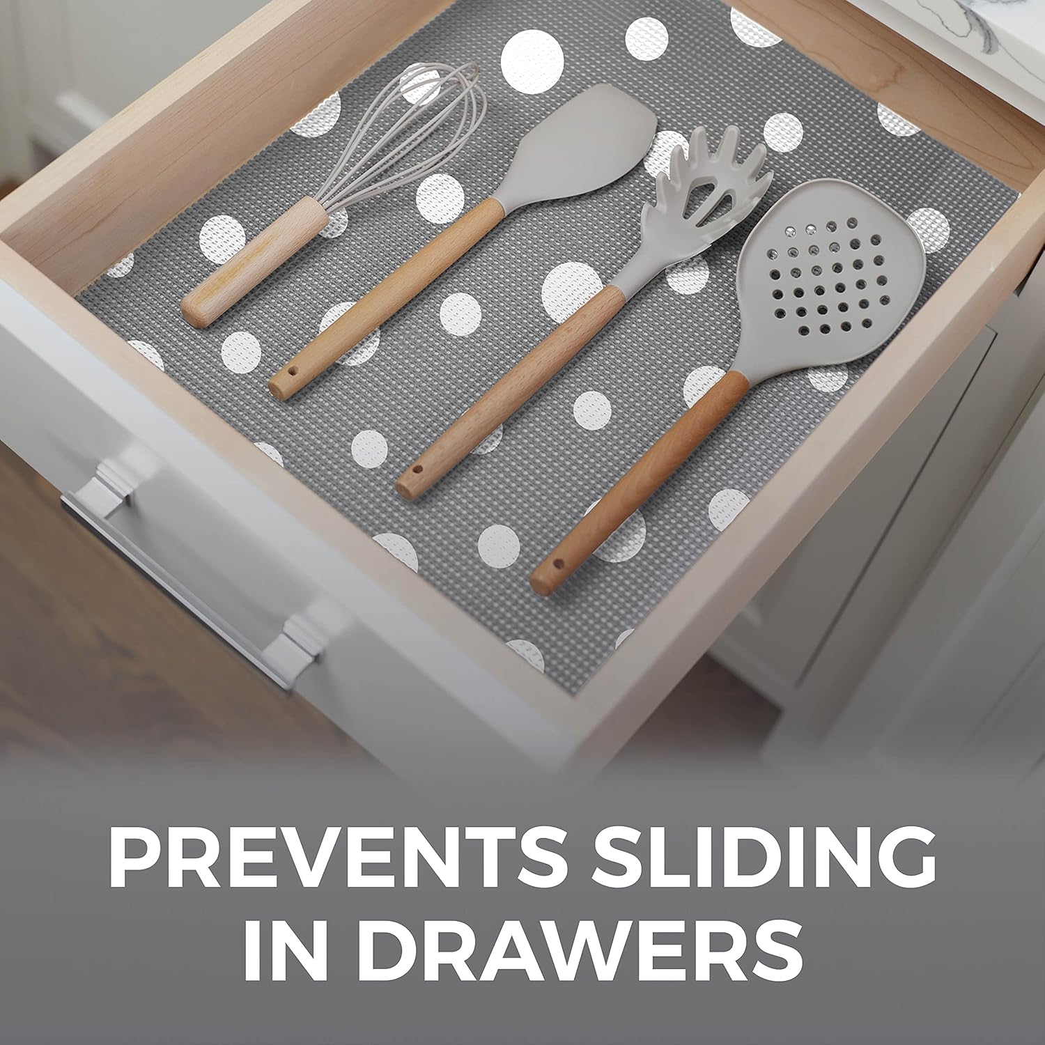 HOME GENIE Shelf Drawer and Cabinet Liner, Non Adhesive, 12x20 Soft Gray