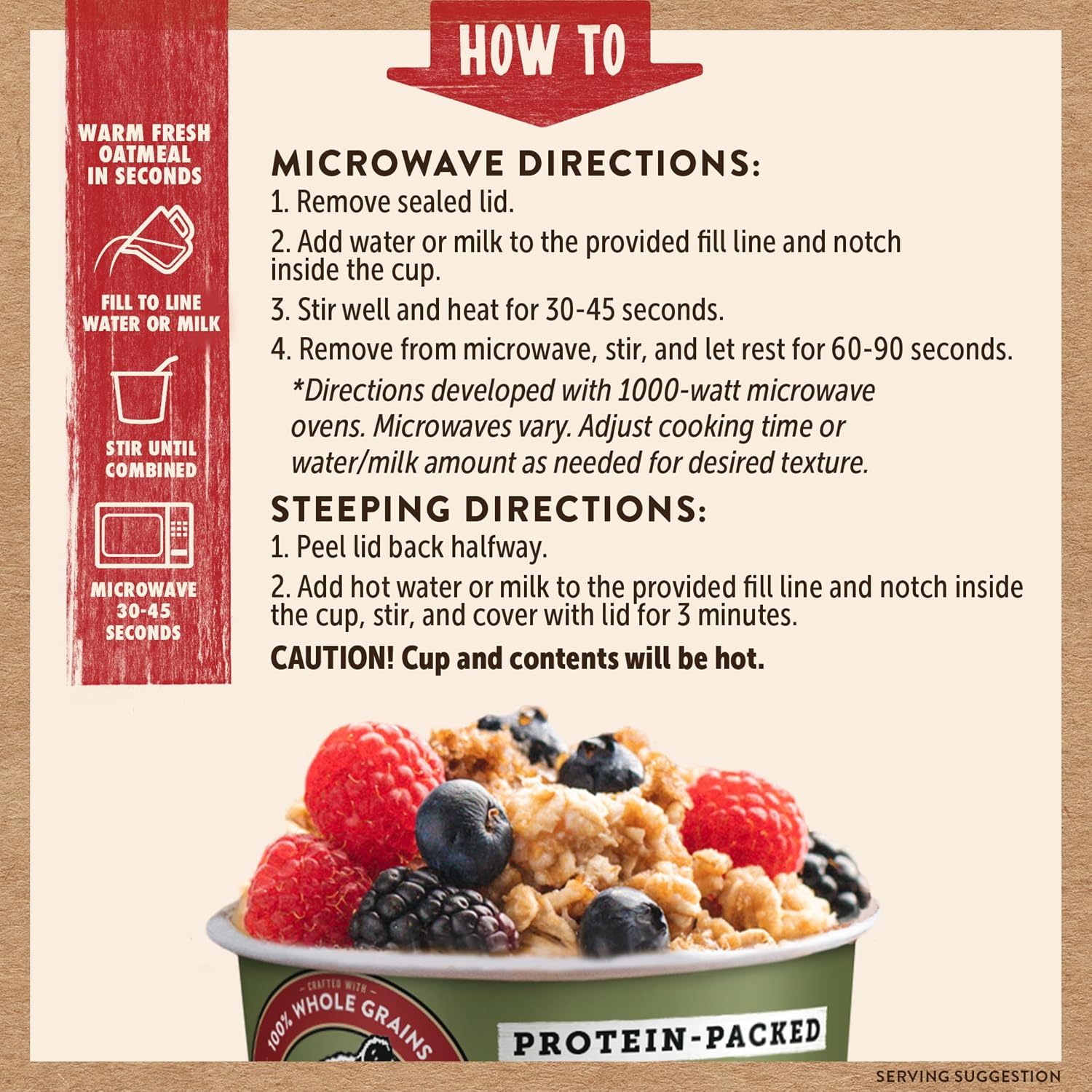 Kodiak Cakes Instant Protein Maple & Brown Sugar Oatmeal in a Cup, 2.12oz (Pack of 12)