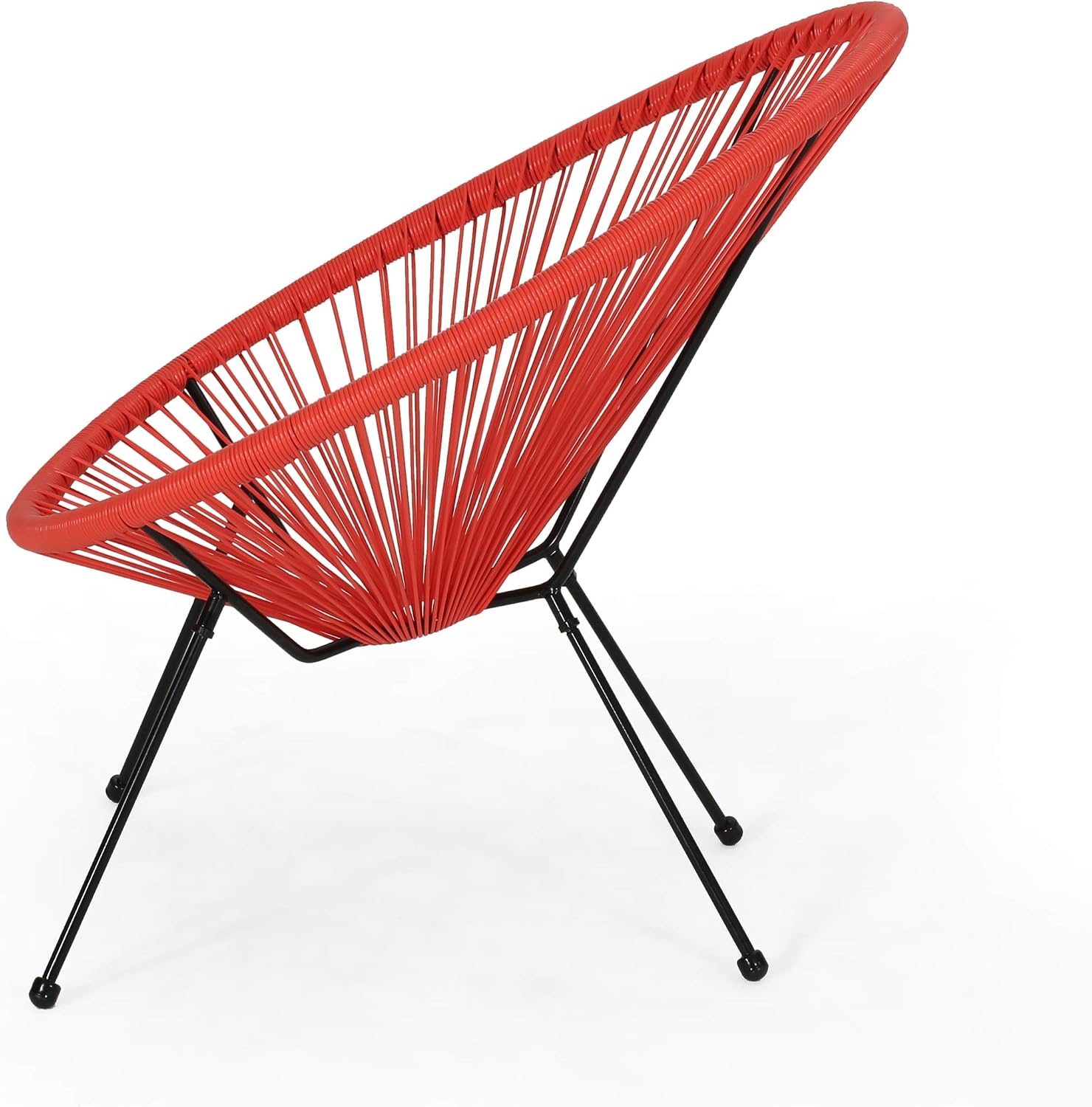 GDFStudio Noble House Anson Outdoor Hammock Weave Chair in Teal and Black (Set of 2)