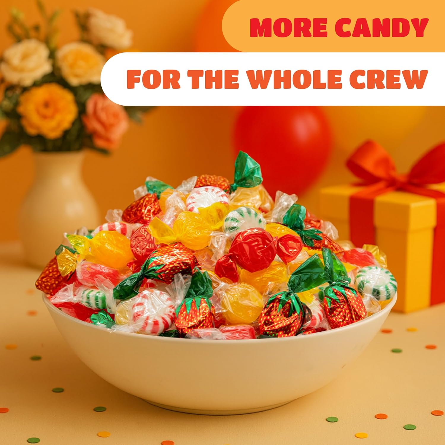 Hard Candy Assortment, Old Fashioned Candy Individually Wrapped - 2 Lb Pack
