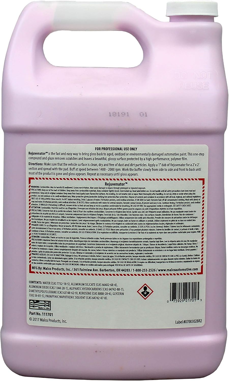 Malco Paint Rejuvenator - One Step Rotary Automotive Paint Restoration/Clear Coat Scratch and Swirl Remover/Re-Shine Old, Aged Paint to Look New / 32 Fl Oz (111732)