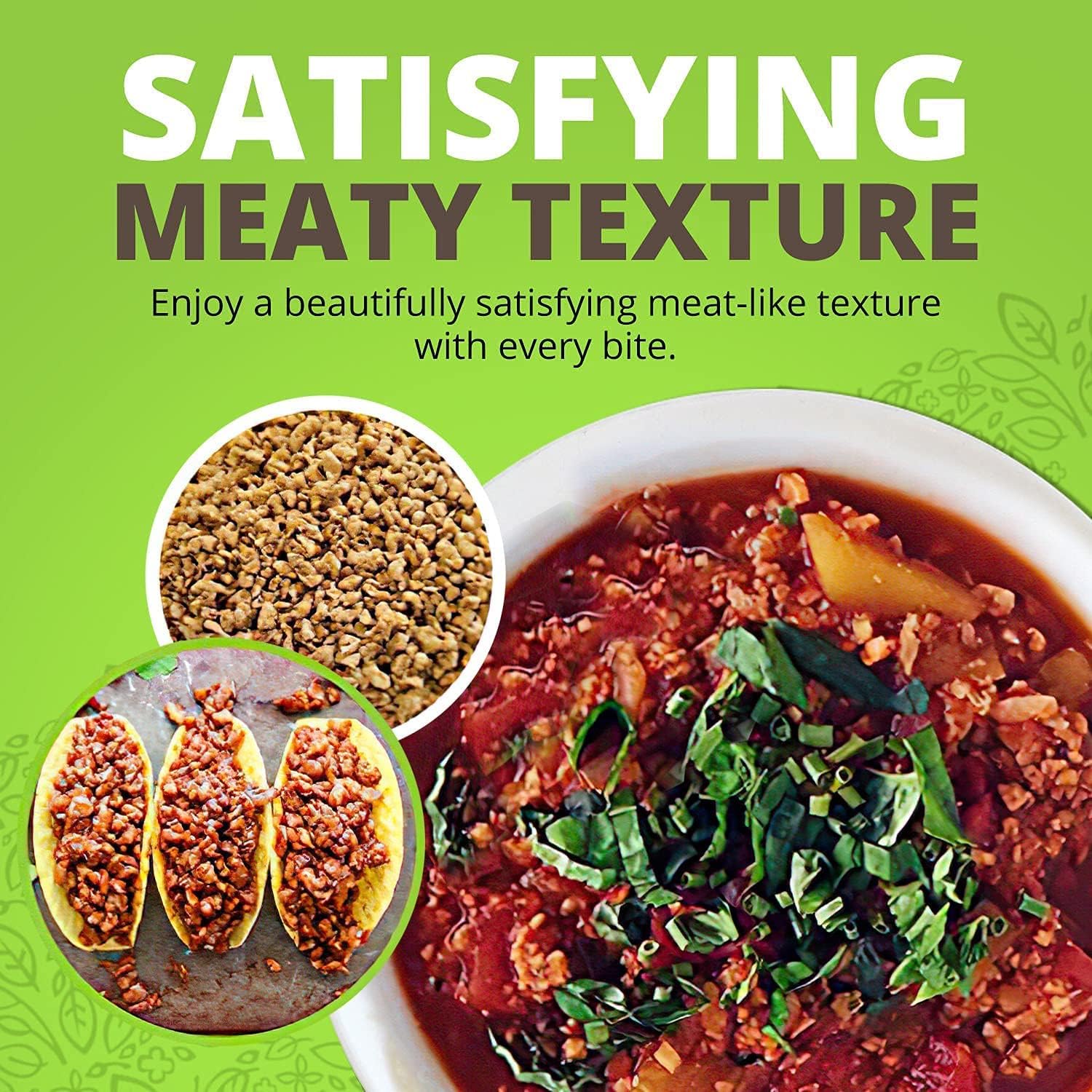 Plant Basics - Hearty Plant Protein - Unflavored Ground, 1 lb (Pack of 6), Non-GMO, Gluten Free, Low Fat, Low Sodium, Vegan, Meat Substitute