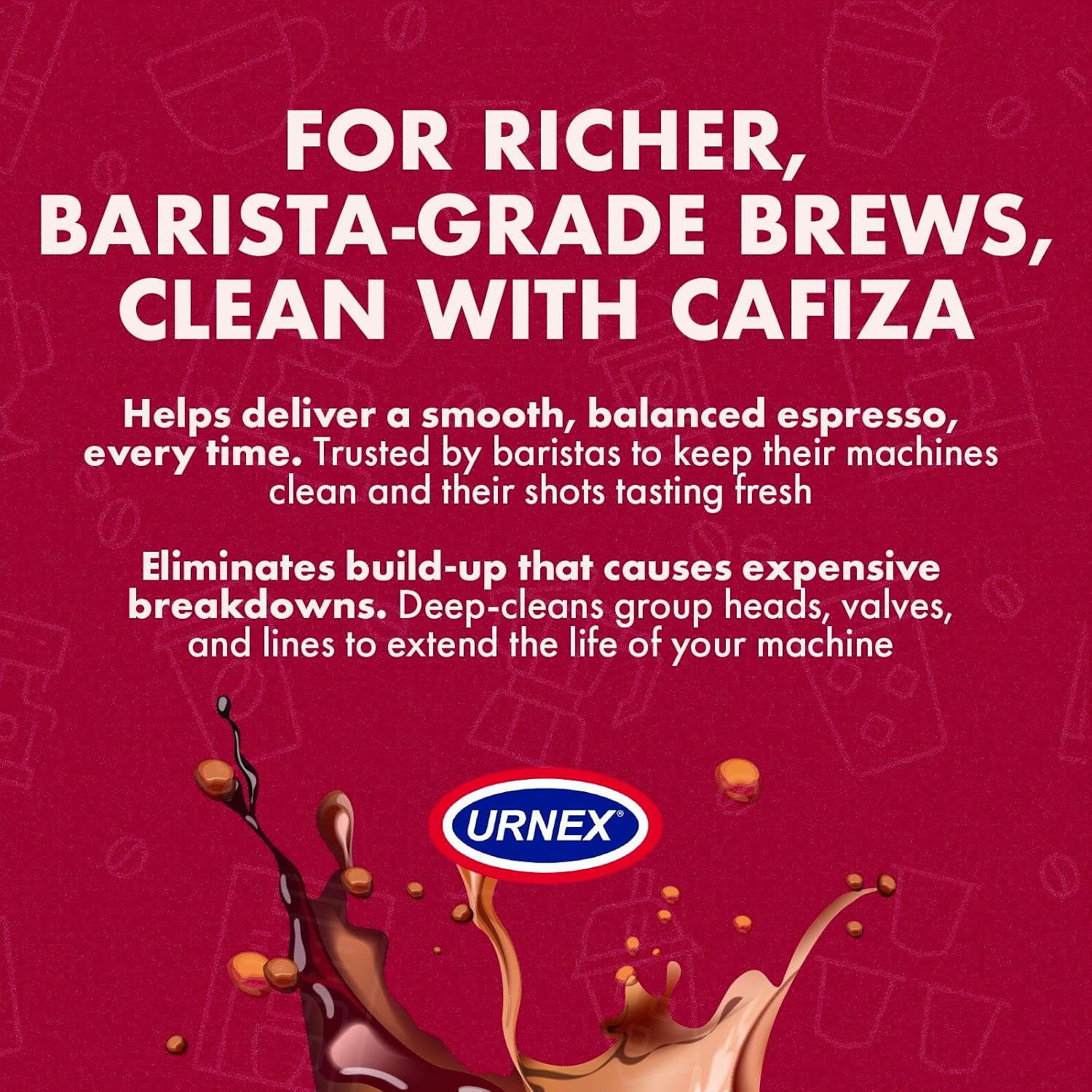 Urnex Espresso Machine Cleaning Powder - 566 grams - Cafiza Professional Espresso Machine Cleaner