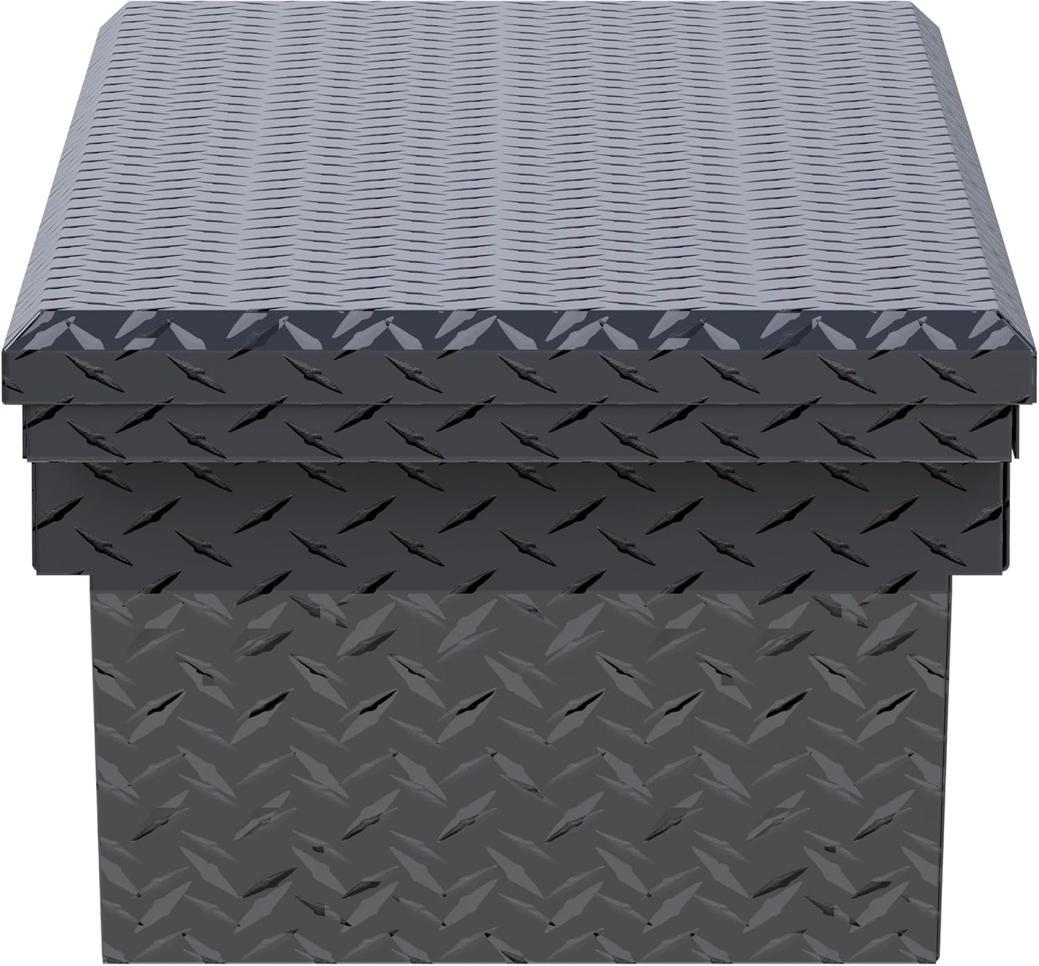 UWS EC10313 63-Inch Matte Black Heavy-Wall Aluminum Angled Truck Tool Box with Low Profile, RigidCore Lid