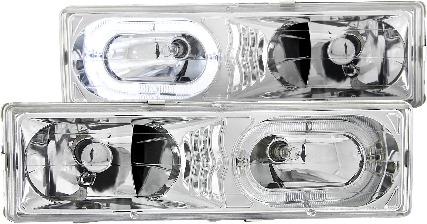 Anzo USA 111006 Chevrolet Crystal with Halo Clear Headlight Assembly - (Sold in Pairs)