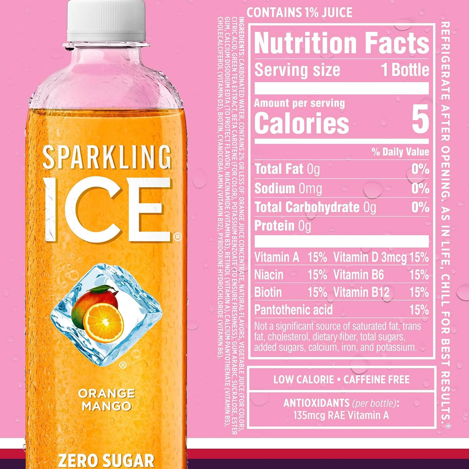 Sparkling Ice Purple Variety Pack, Flavored Water, Zero Sugar, with Vitamins and Antioxidants, 17 fl oz, 12 count (Black Raspberry, Cherry Limeade, Orange Mango, Kiwi Strawberry)