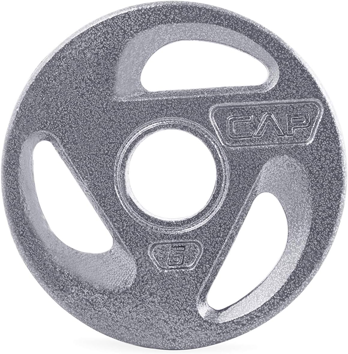 Cap Barbell 2-Inch Olympic Grip Weight Plates, Single, Gray, Various Sizes