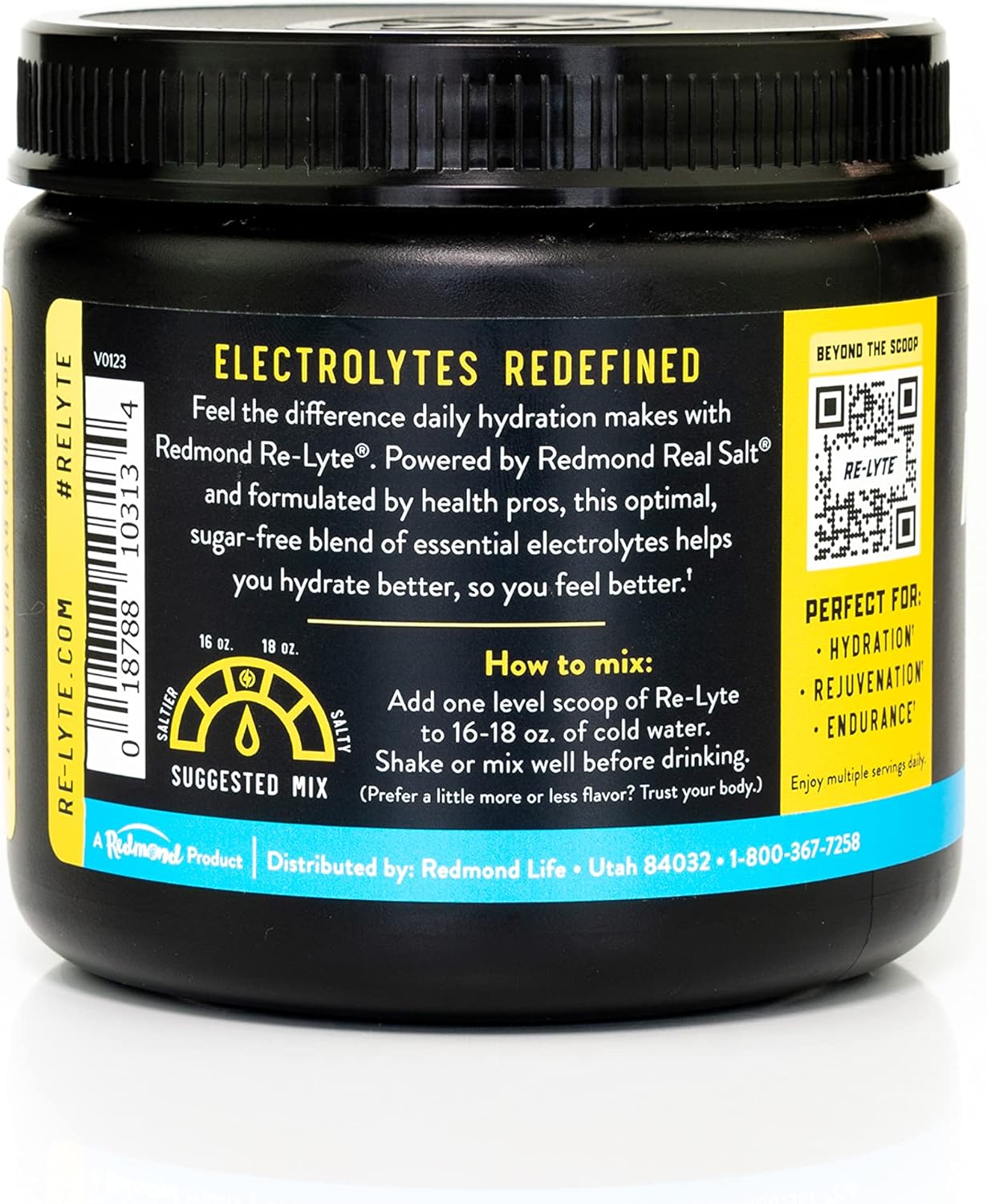 REDMOND Re-Lyte Sugar Free Electrolyte Powder Drink Mix (Mixed Berry)