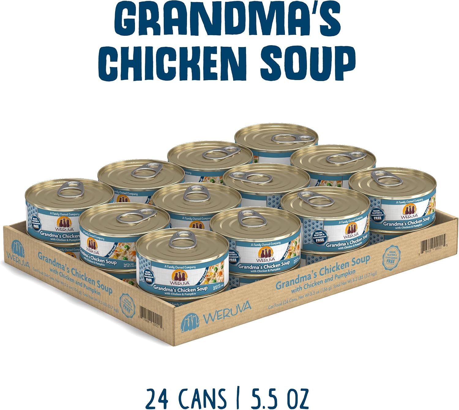 Weruva Classic Cat Food, Paw Lickin’ Chicken with Chicken Breast in Gravy, 3oz Can (Pack of 24)