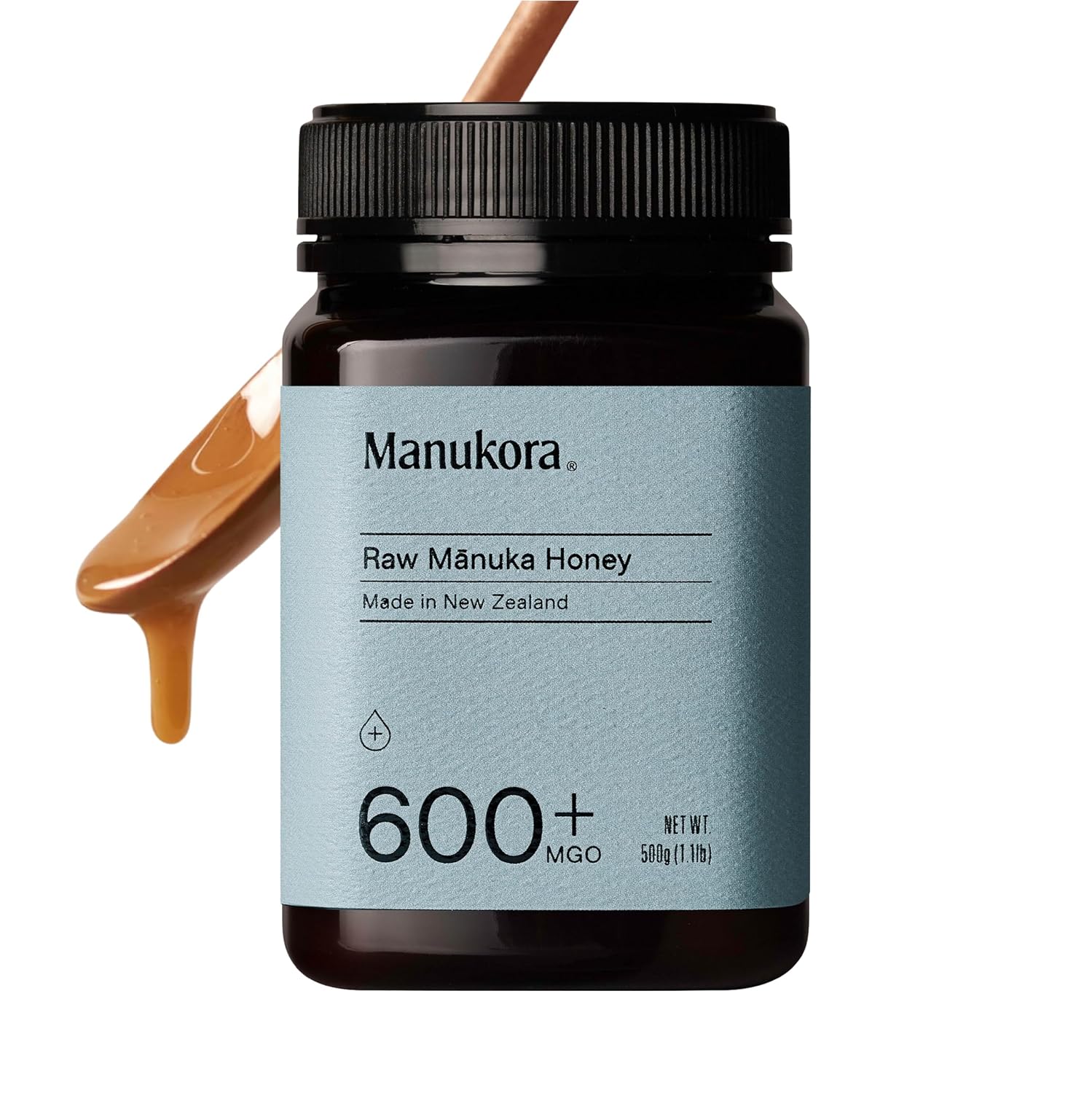 Manukora Raw Manuka Honey MGO 600+ New Zealand Non-GMO Immune Support 250g | B-Corp Certified, monofloral, 3rd party tested, glyphosate residue-free, traceable hive-to-hand, now in glass