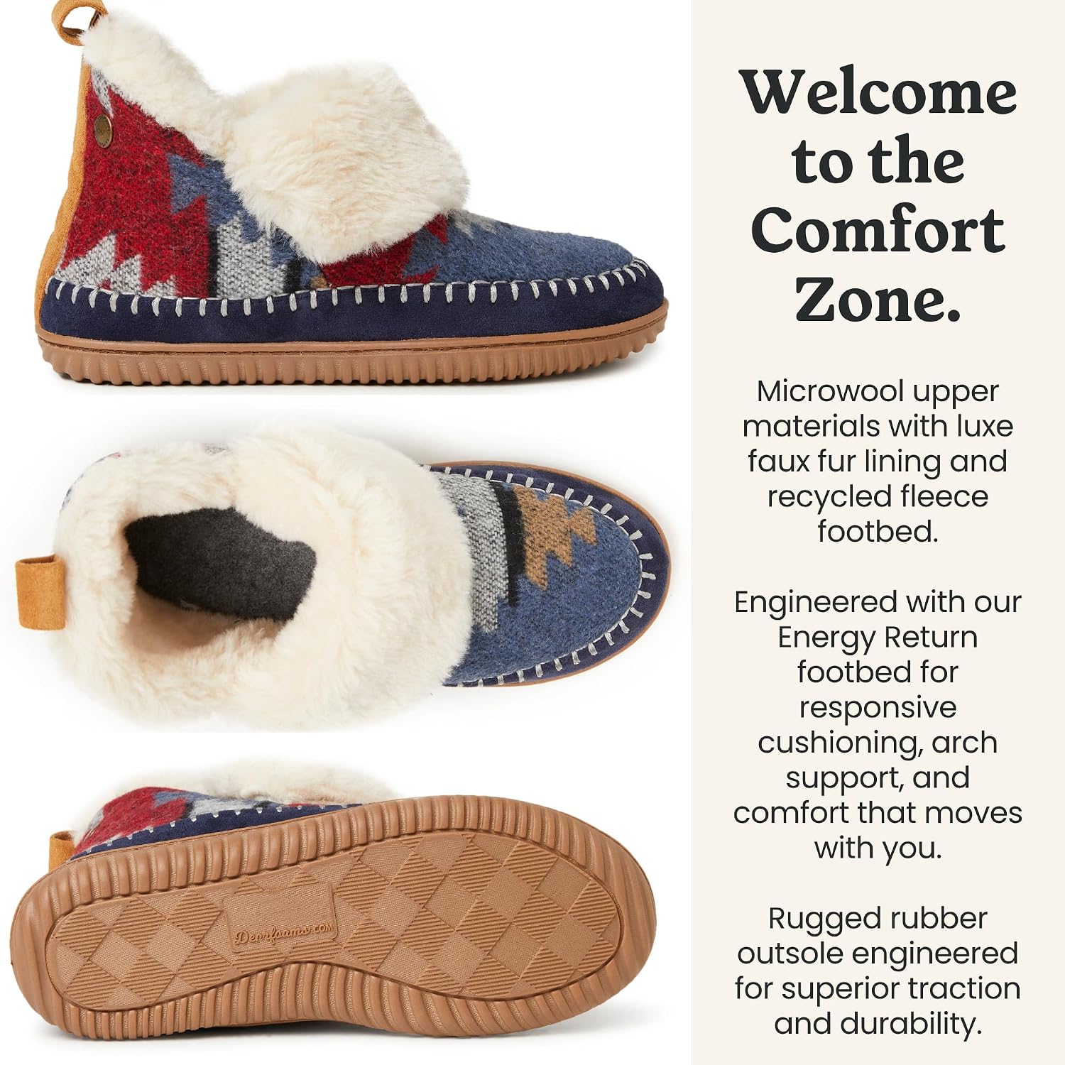 Dearfoams Women's Moritz Mountain Energy Return Technology Bootie