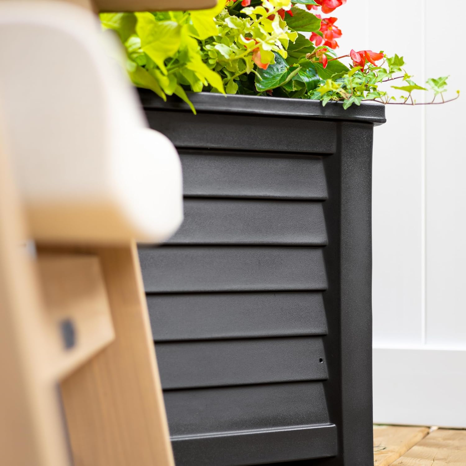 Mayne 5866-W Lakeland Square Patio Planter, 16x16, White