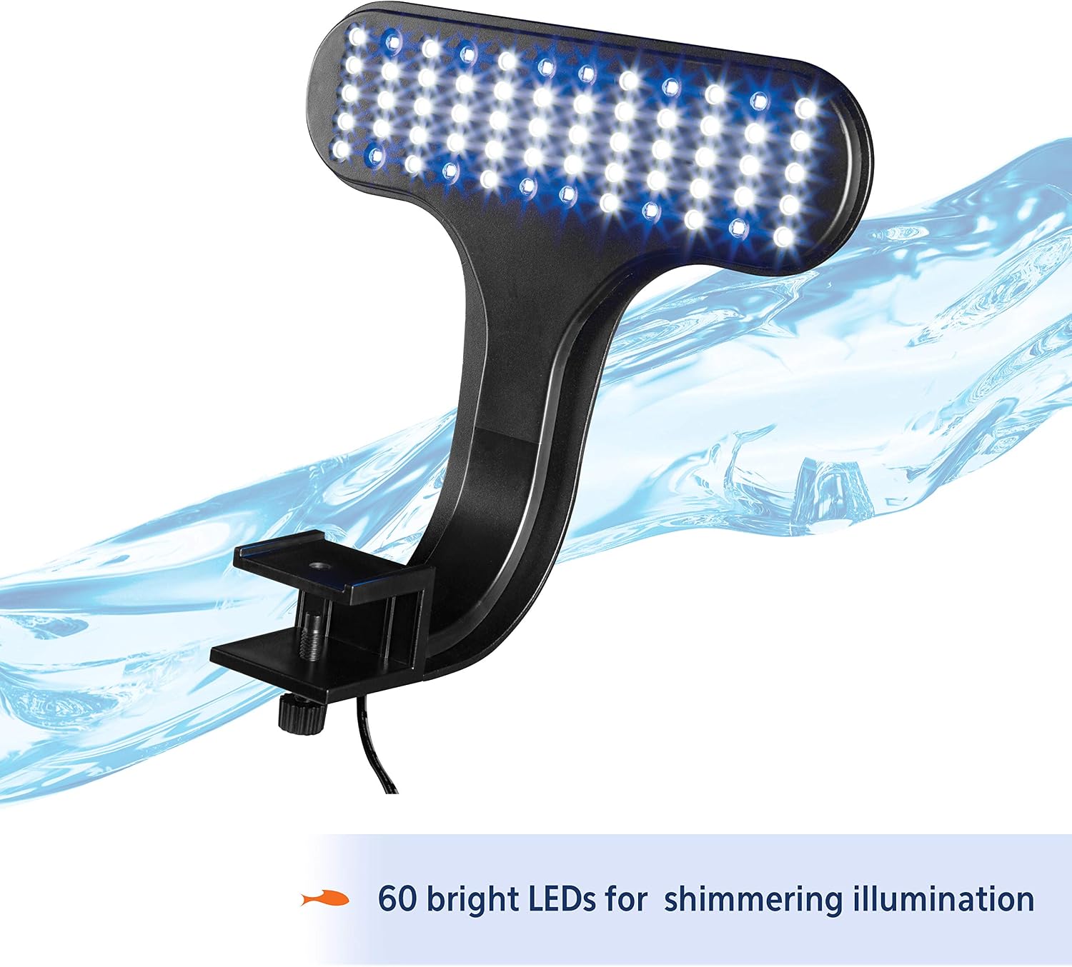 Aqueon Clip-On LED Aquarium Fish Tank Light for Planted Growing Plants for Up To 20 Gallon Aquariums
