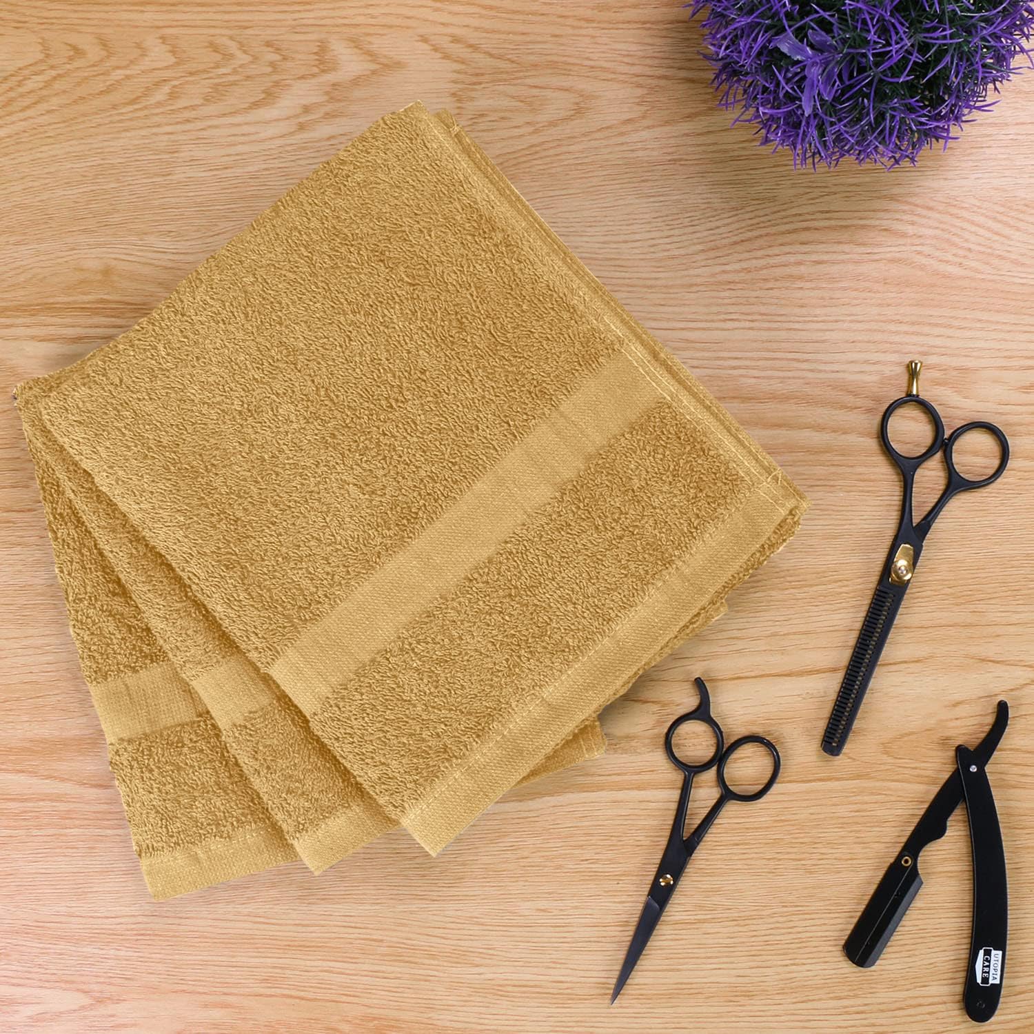 Utopia Towels Salon Towels, Pack of 24, 16x27 in, 100% Cotton, White | Highly Absorbent Lightweight Cotton Salon Towels for Hand, Gym & Beauty Care - Soft, Ideal for Spa & Home Hair Care