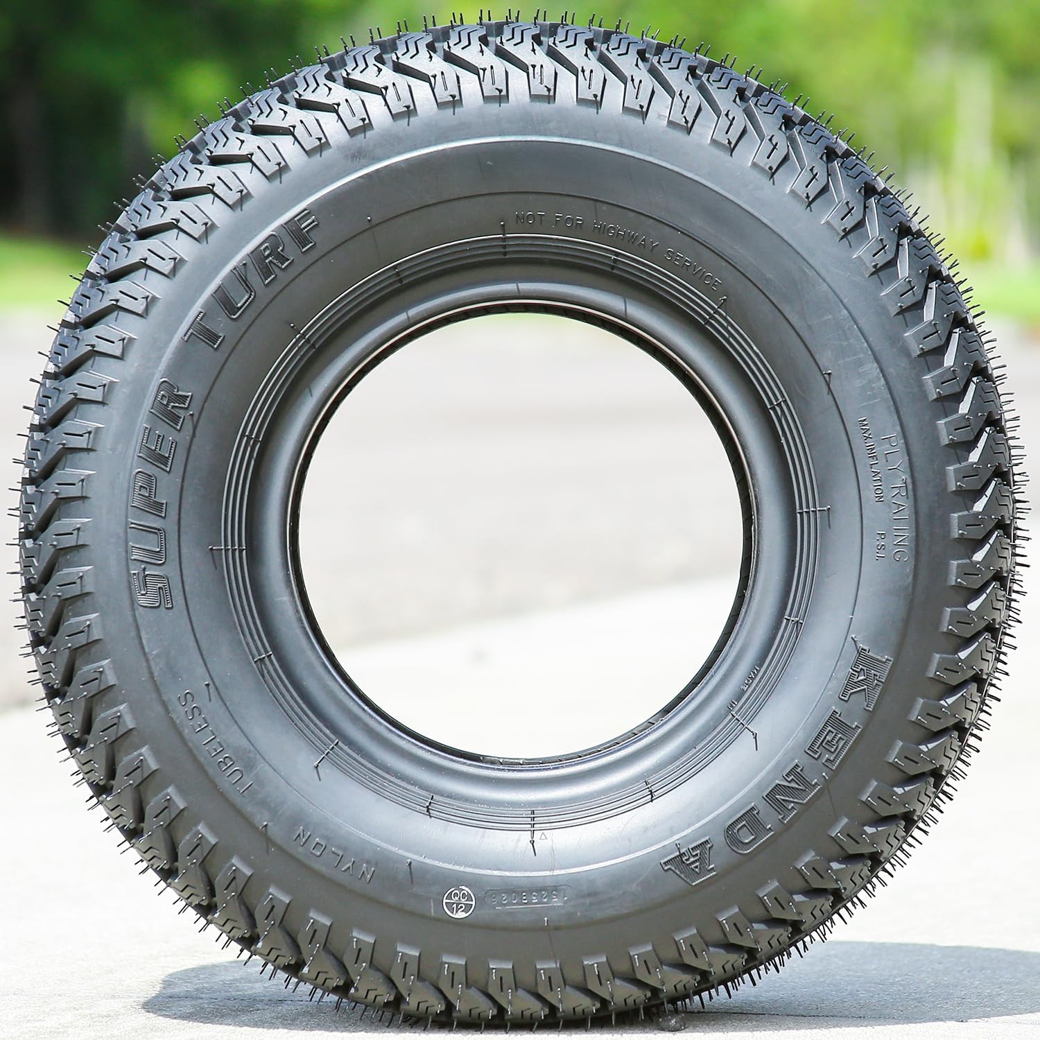 Kenda K500 Super Turf R/S 4 Ply 16-7.50-8 Lawn & Garden/Turf Tire | Lawn Mower & Garden Tractor All Season Traction 64A3 Rated 4 Ply Bias Construction Black Sidewall Tire