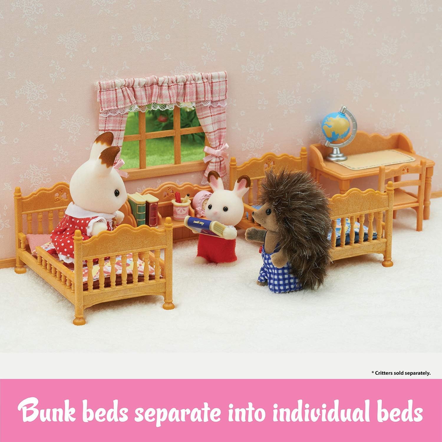 Calico Critters - Children's Bedroom Set - Dollhouse Furniture Sets | Decorate the kids' room with beds and desk-to-toy details - a cozy setup for