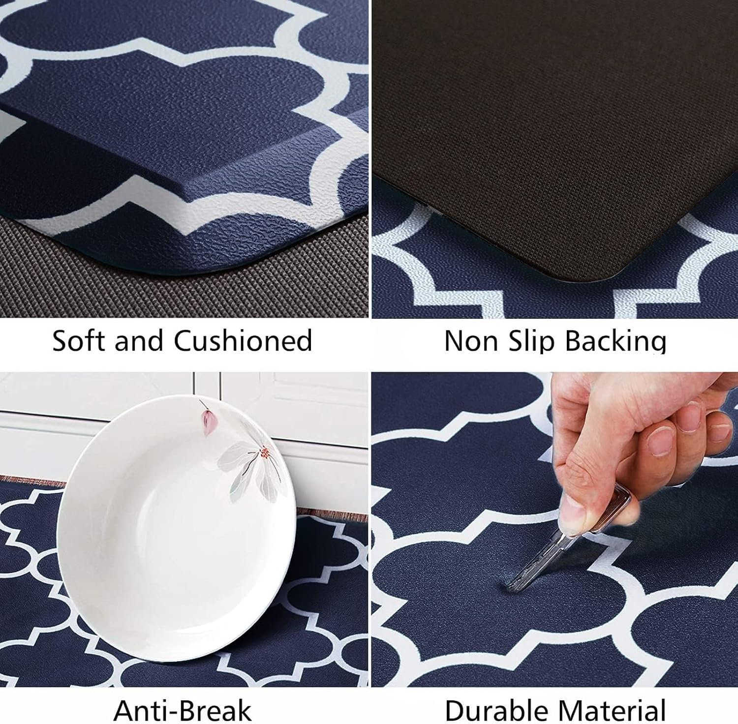 KMAT Kitchen Mat Set of 2,Cushioned Anti-Fatigue Kitchen Mats for Floor