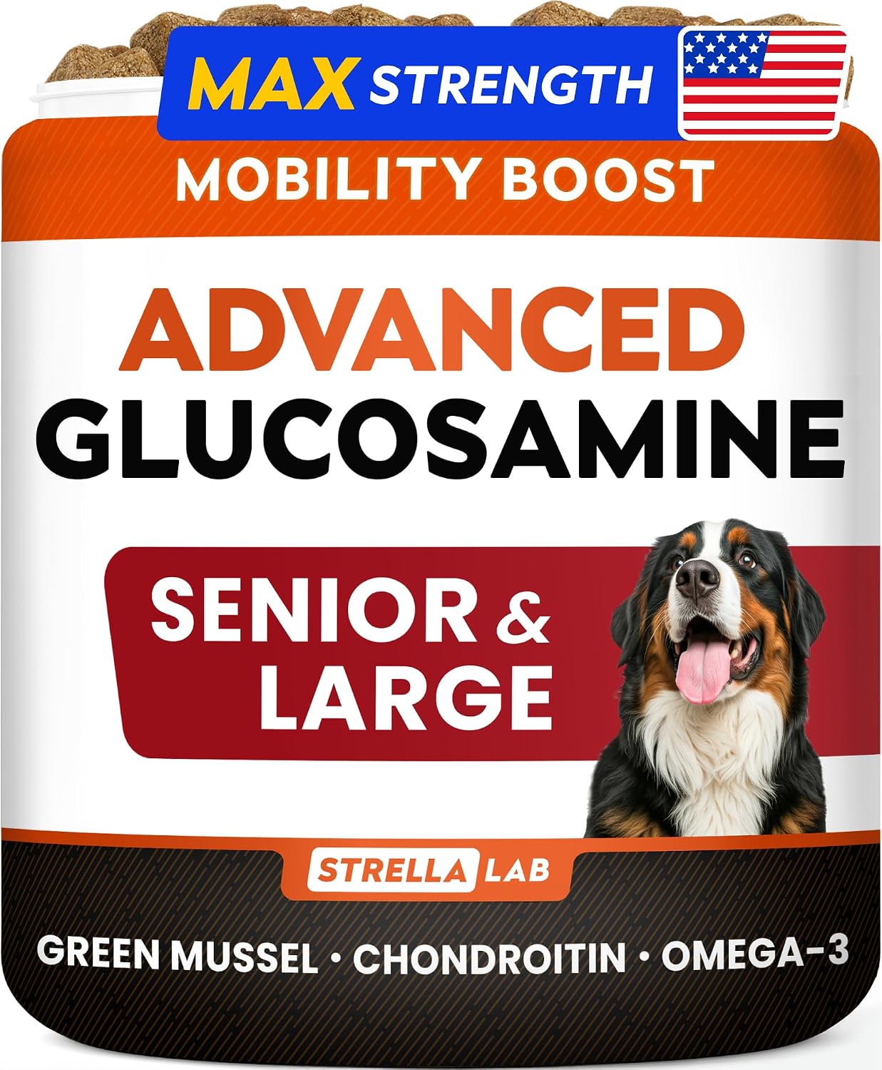 Advanced Glucosamine for Dogs, Chondroitin & MSM Hip Joint Supplement Chews