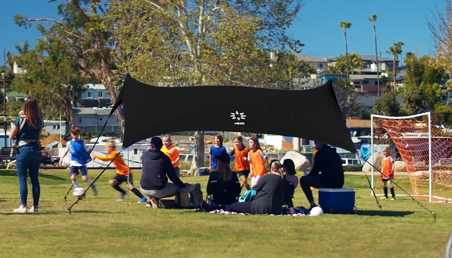 Neso Sidelines Grande Sports Tent - Lightweight and Portable Sun Shelter and Shade Tent for Outdoor Activities - Patented Reinforced Corners - UPF